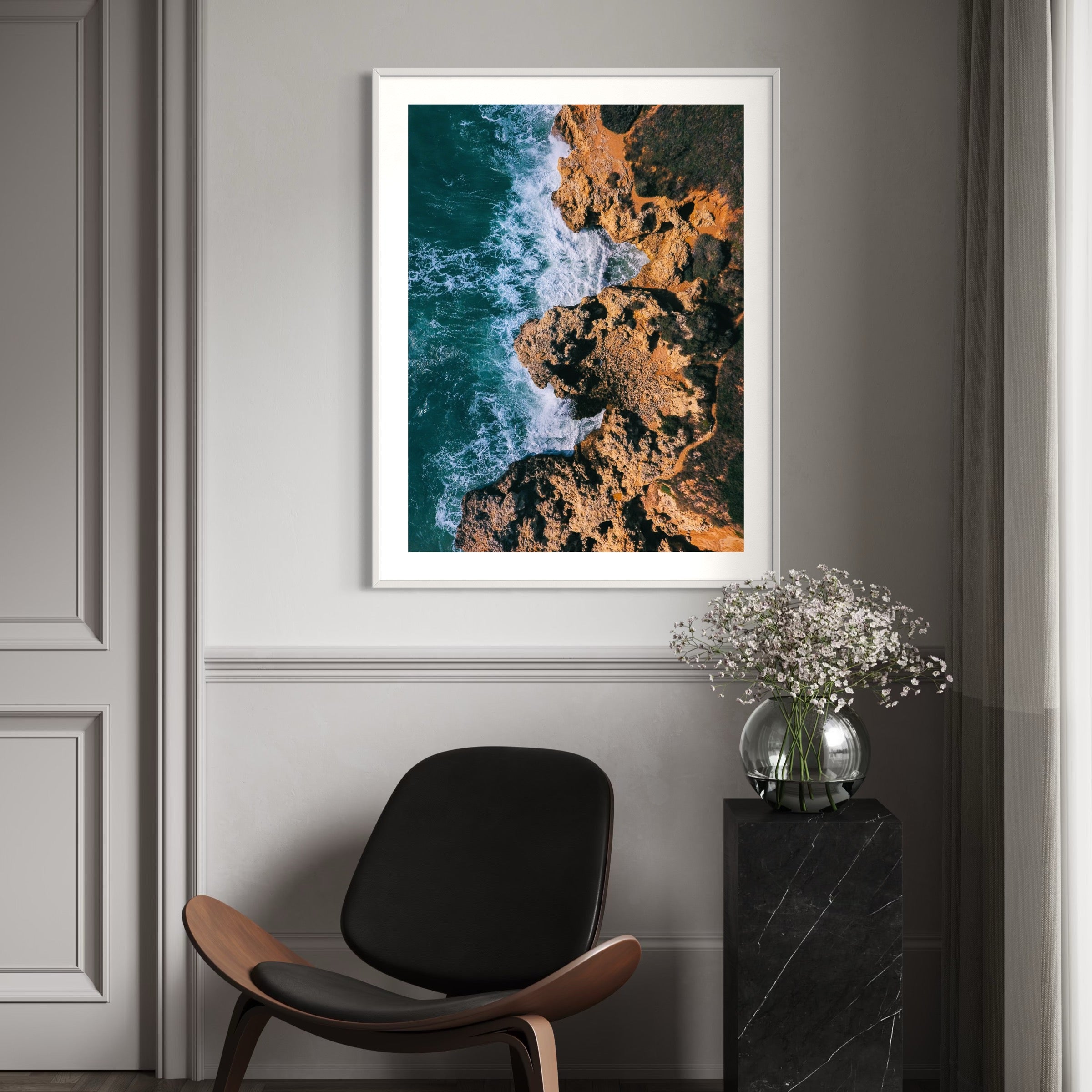 Land Meets Sea - Moderno Wall Art Wall Art