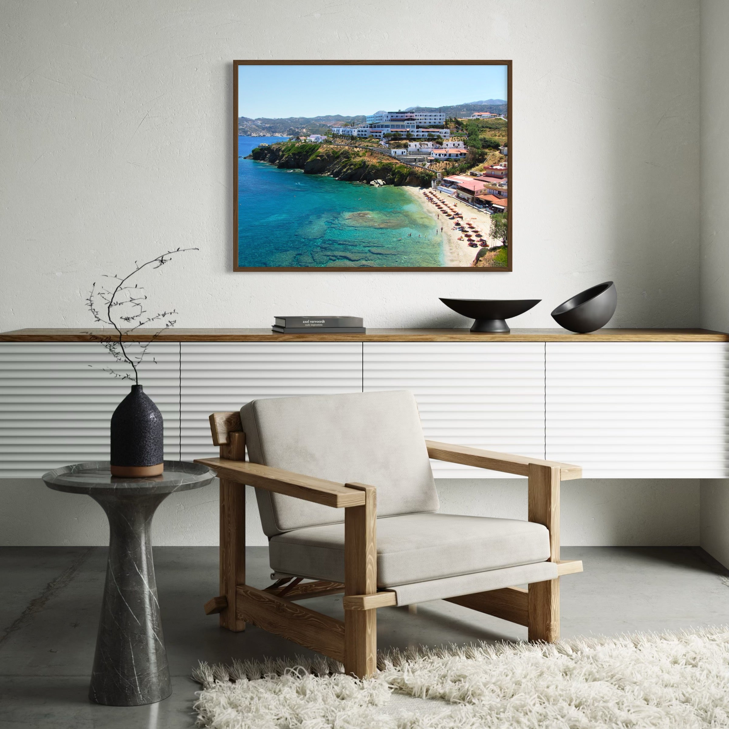 Greek Seaside Bliss - Moderno Wall Art