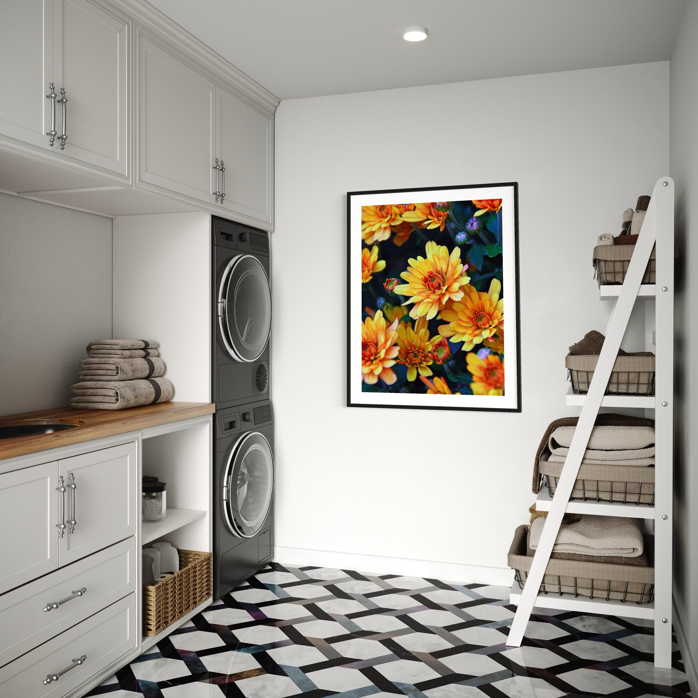 Chrysanthemum Glow - Moderno Wall Art Wall Art