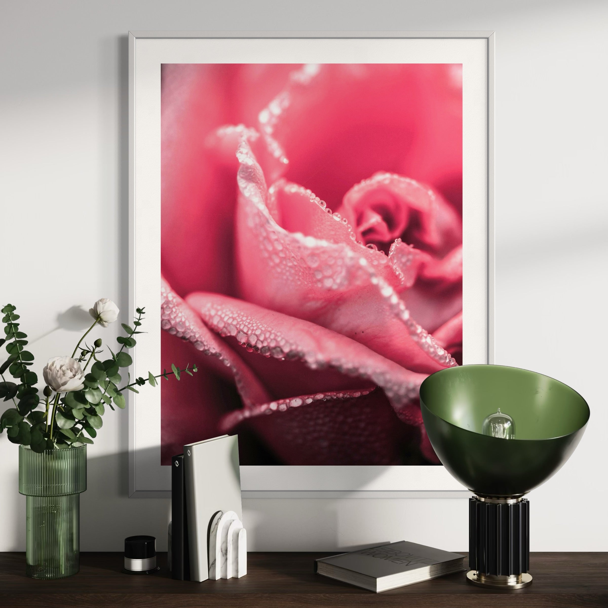 Dew-Kissed Rose - Moderno Wall Art Wall Art