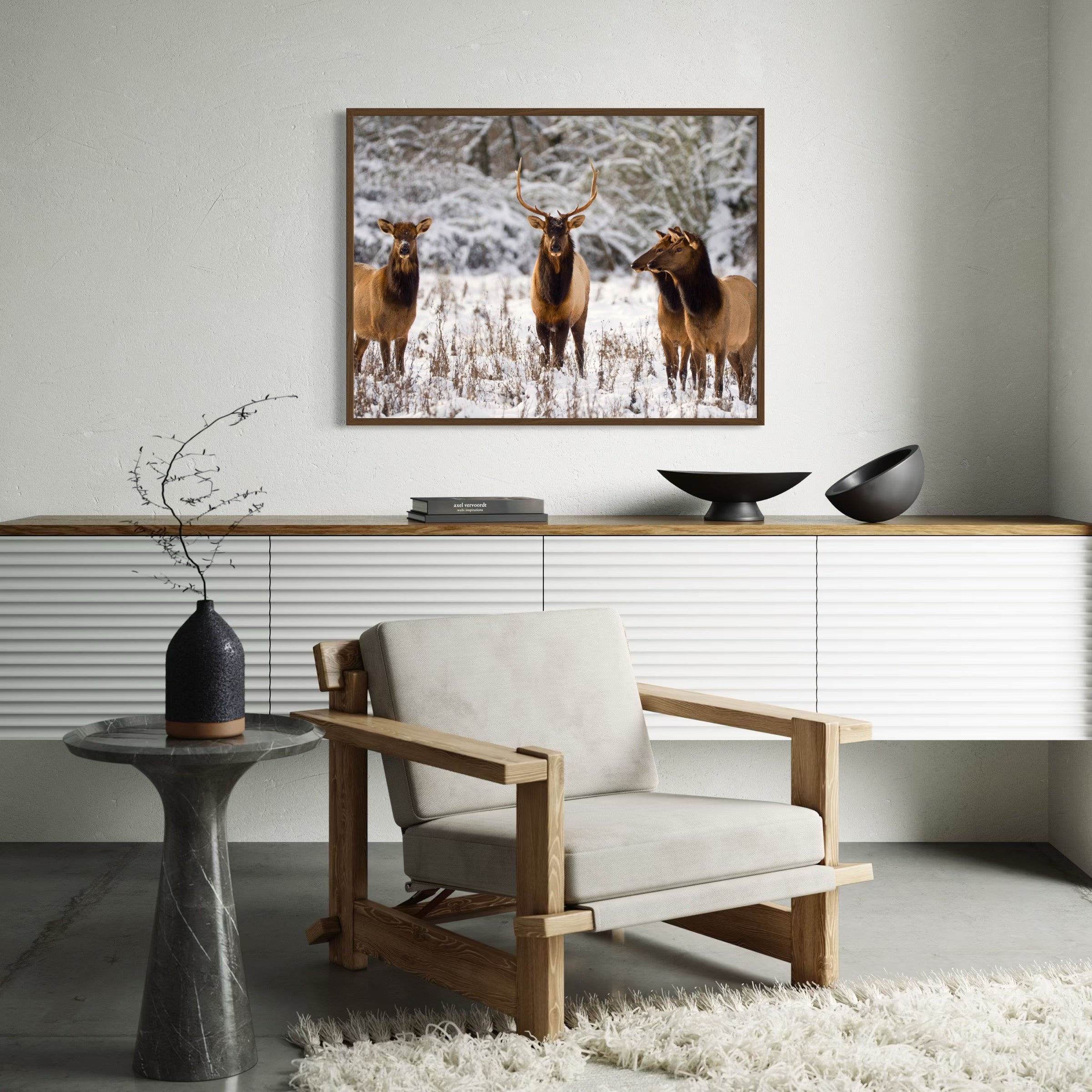 Wintry Companions - Moderno Wall Art Wall Art