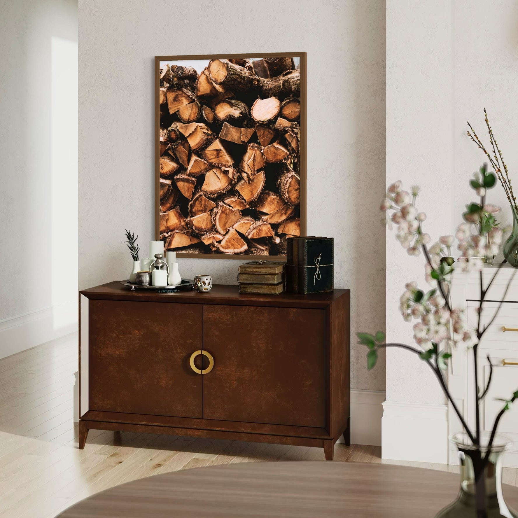 Cozy Firewood Stack - Moderno Wall Art Wall Art