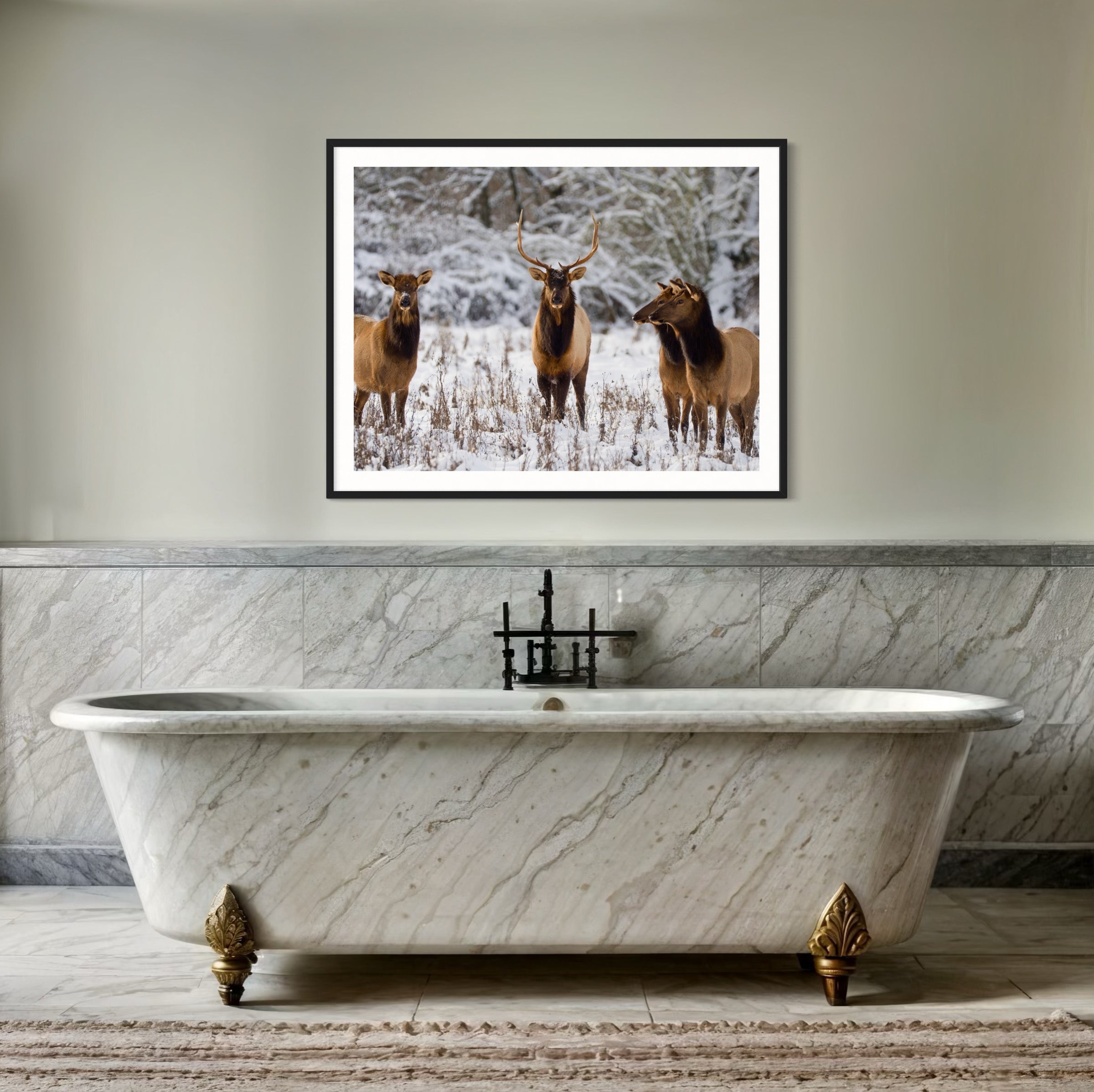 Wintry Companions - Moderno Wall Art Wall Art
