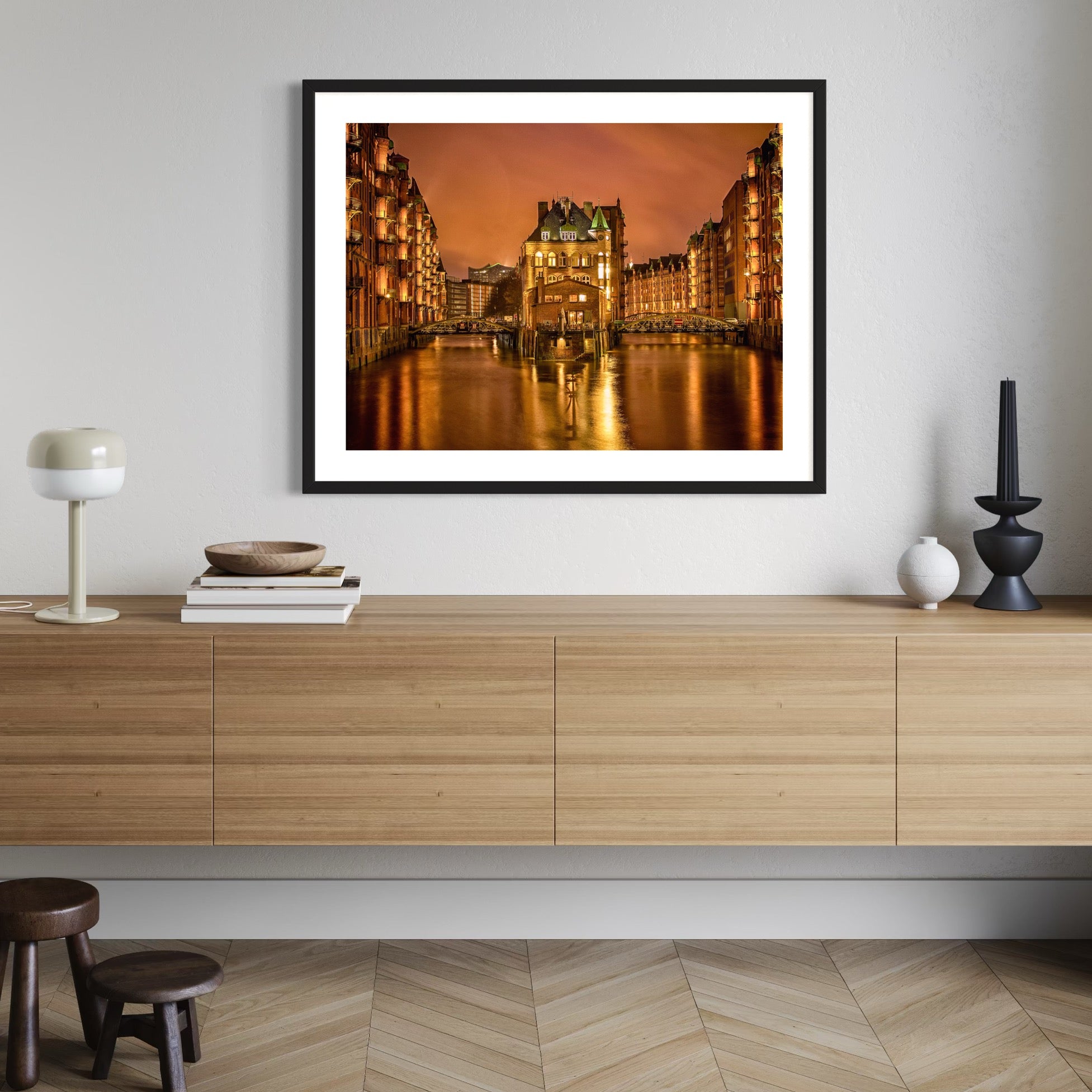 Golden Speicherstadt - Moderno Wall Art Wall Art