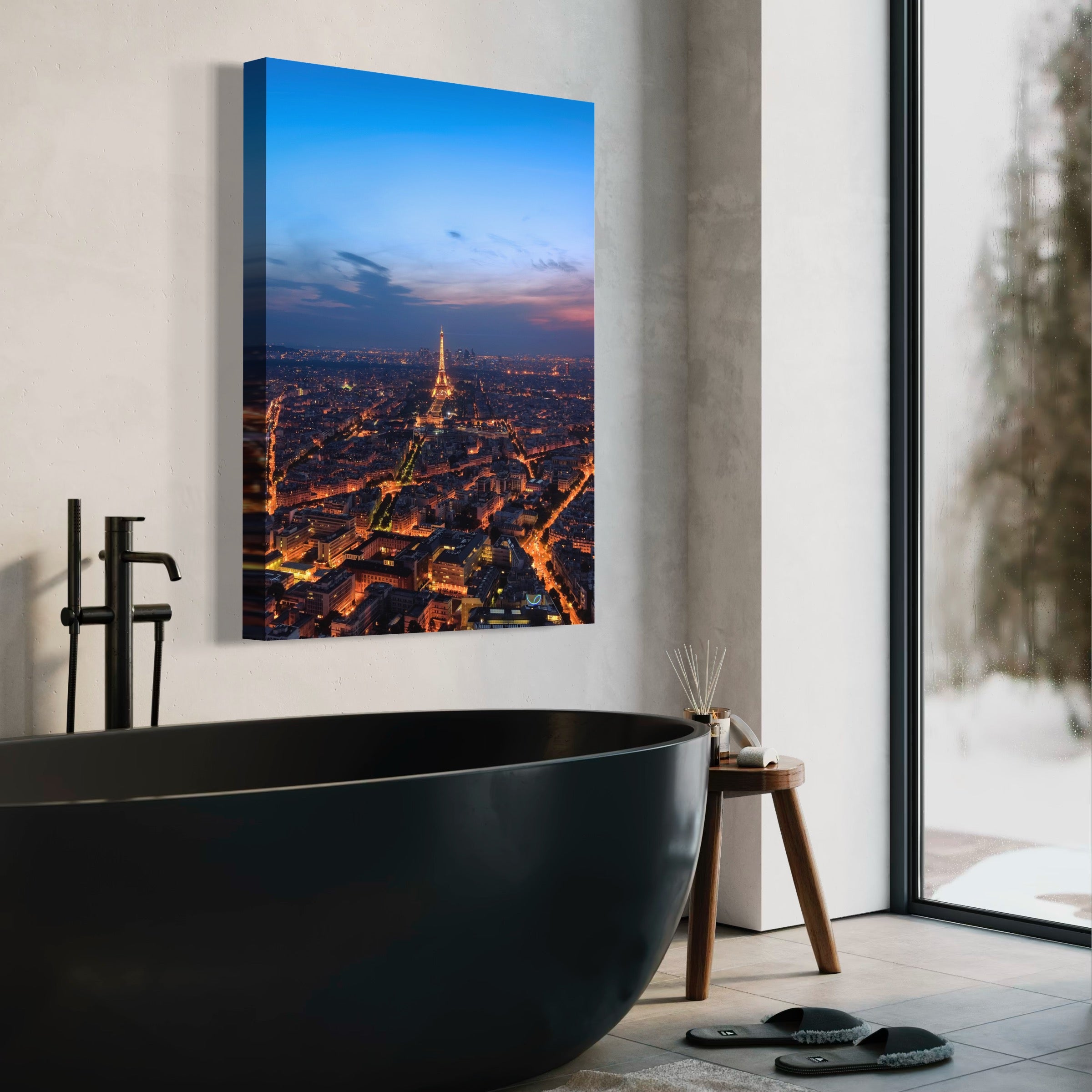 Blue Hour in Paris - Moderno Wall Art Wall Art