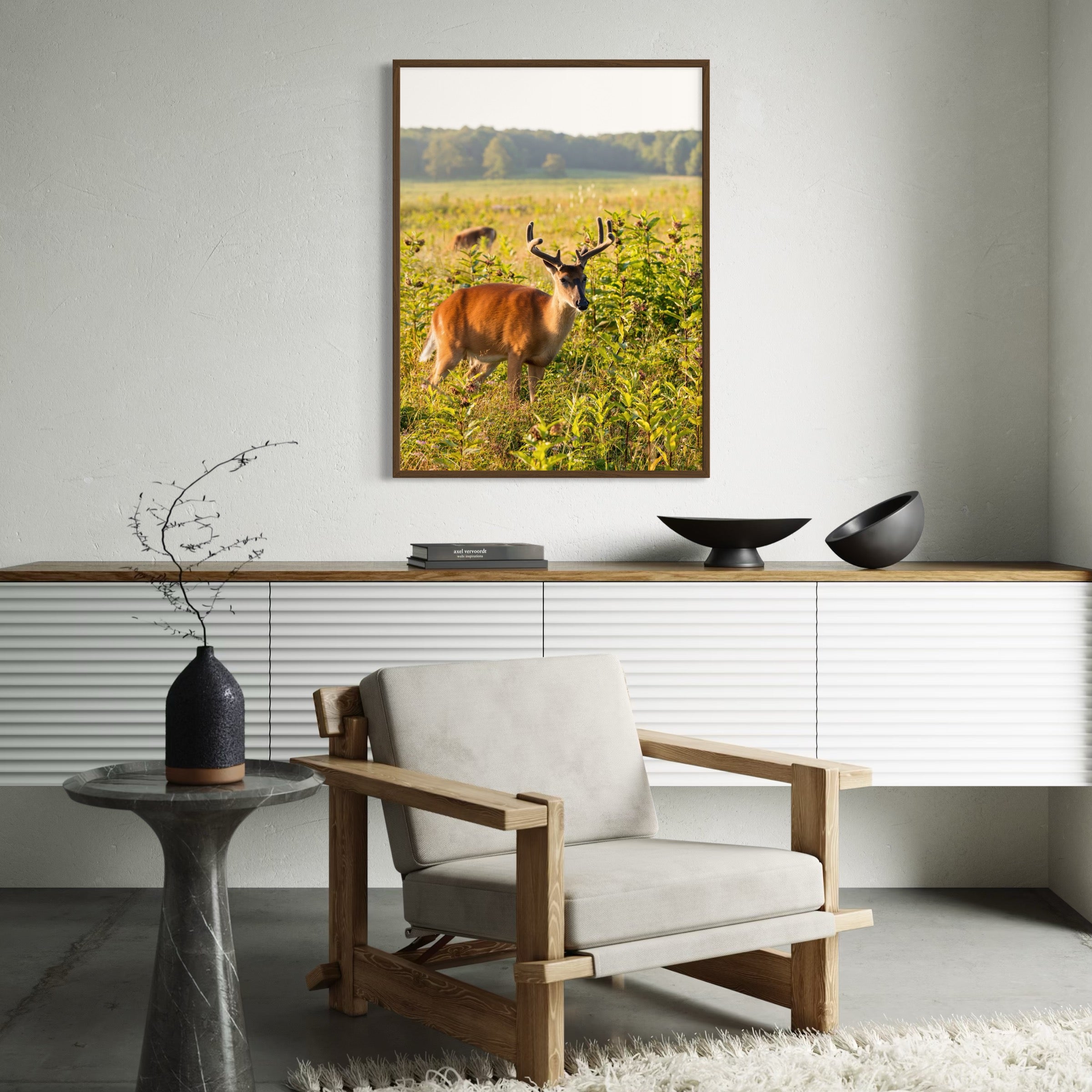Grazing at Golden Hour - Moderno Wall Art Wall Art