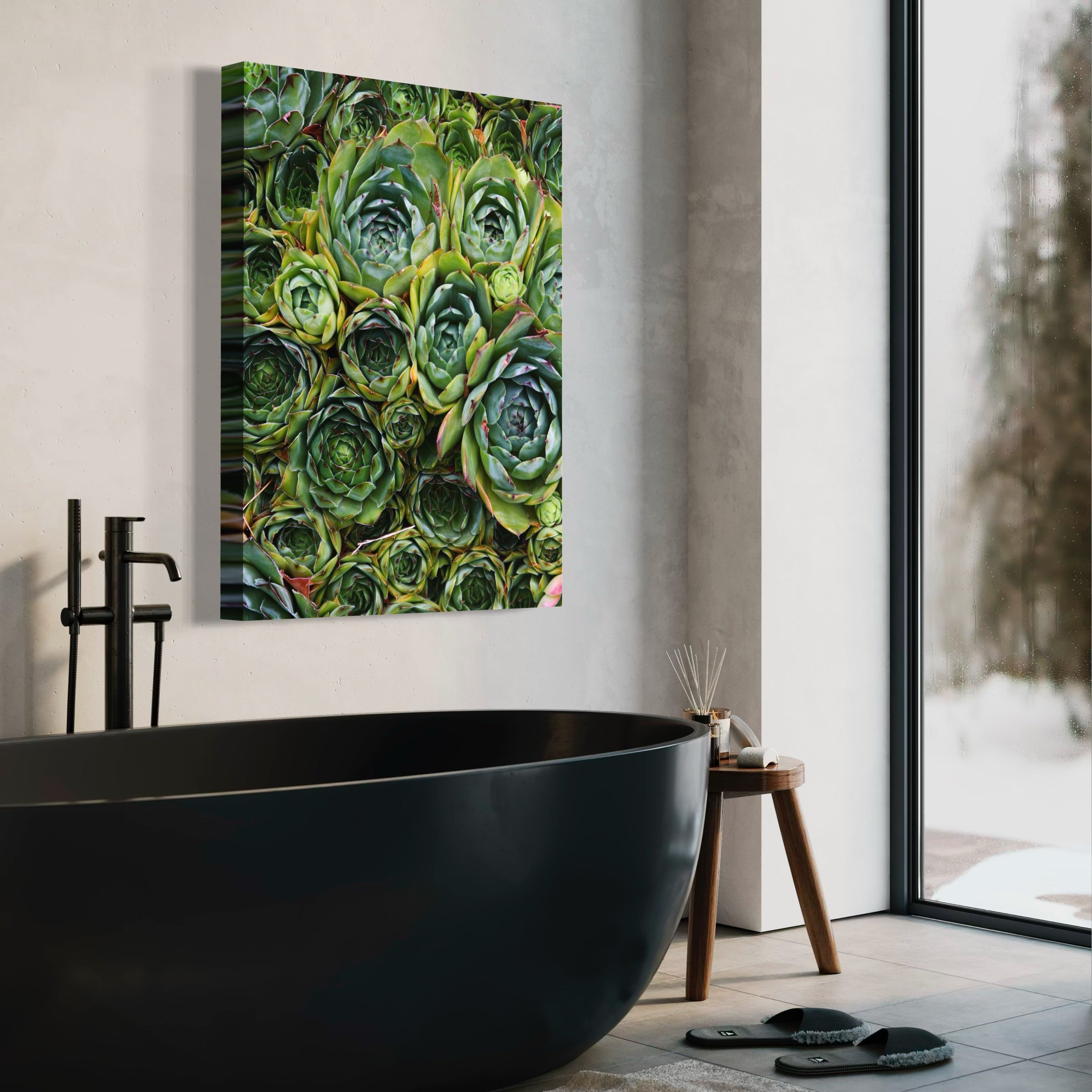 Succulent Symmetry - Moderno Wall Art Wall Art