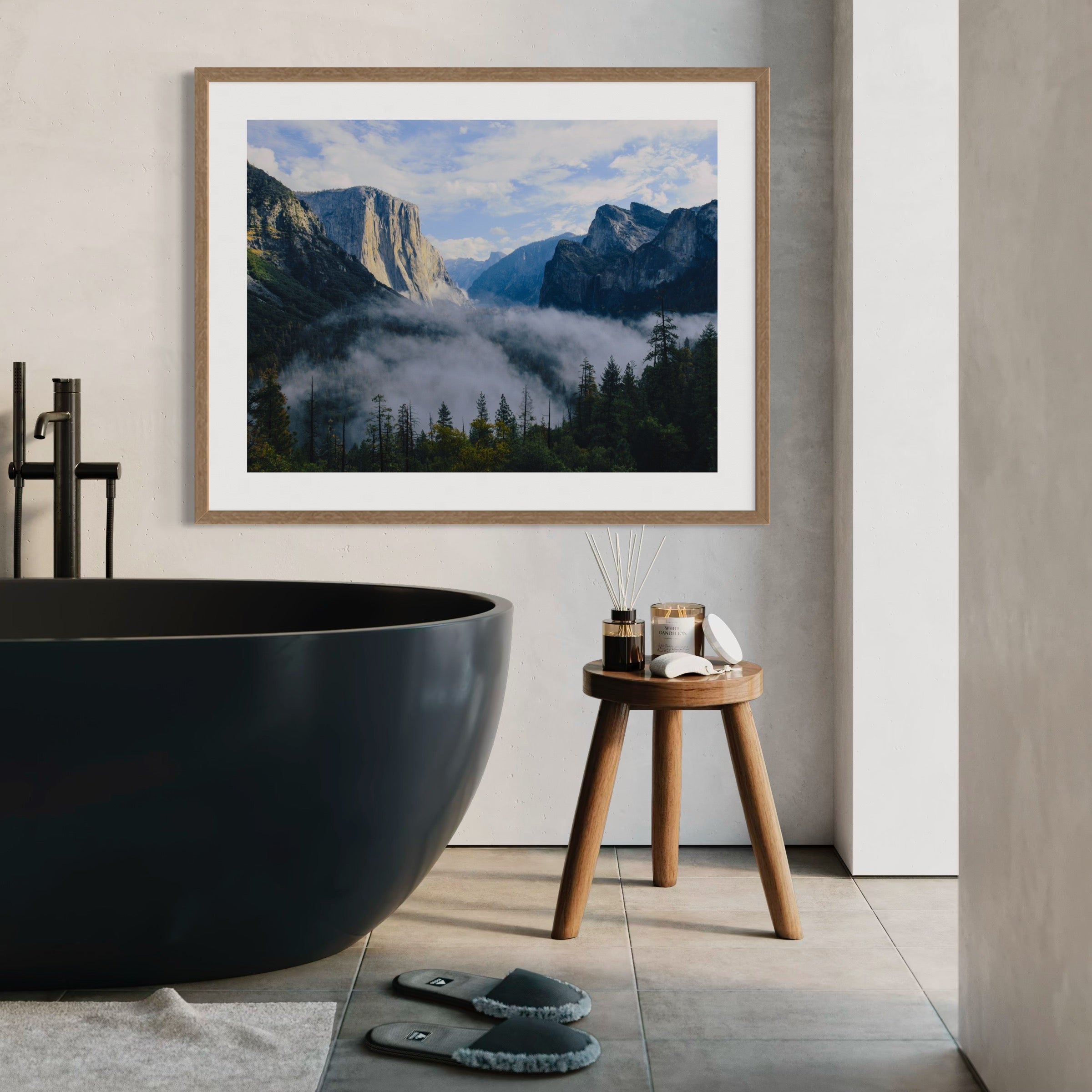 Misty Yosemite Valley - Moderno Wall Art Wall Art