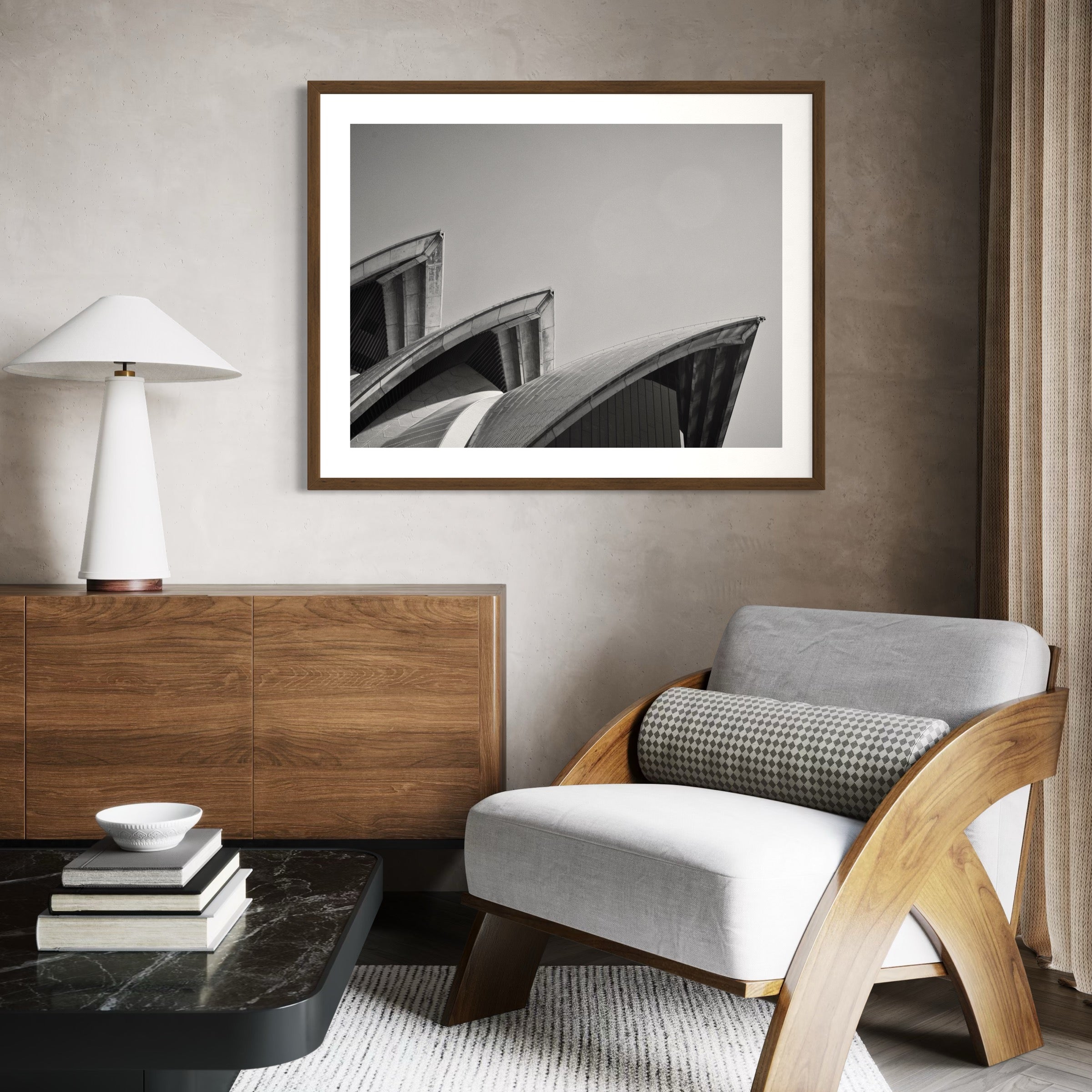 Geometry in Monochrome - Moderno Wall Art Wall Art