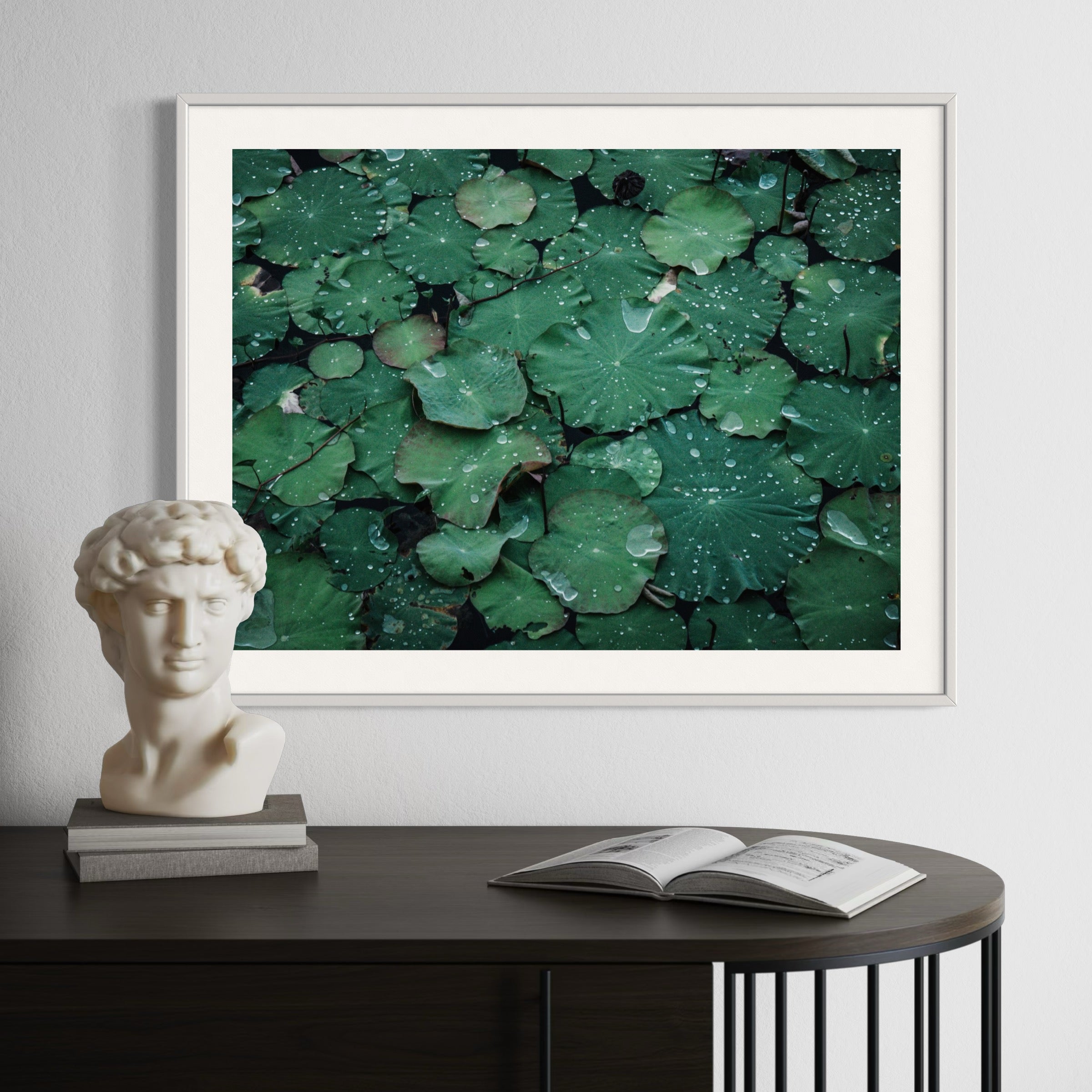 Raindrops & Lily Pads - Moderno Wall Art Wall Art