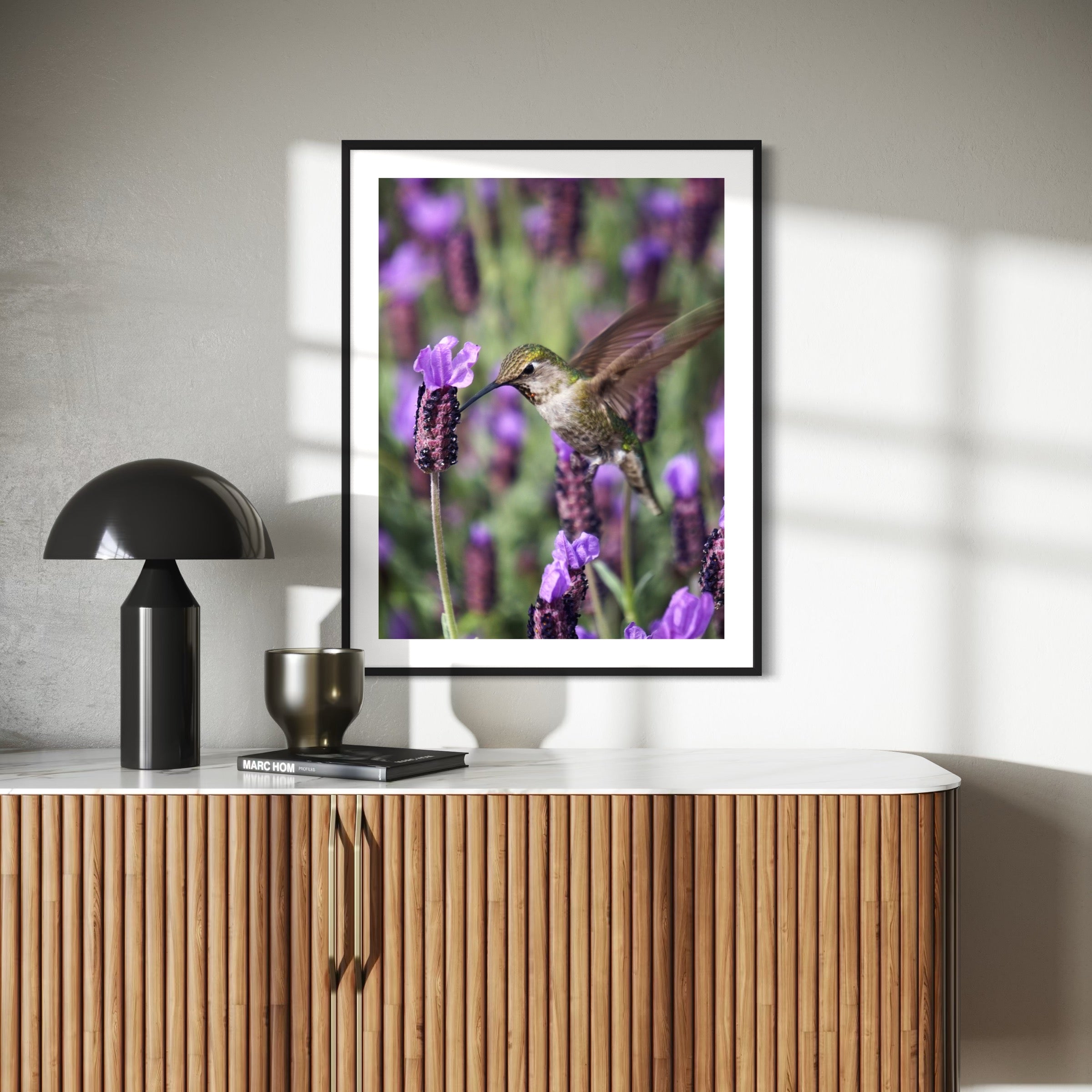 Hummingbird & Spanish Lavender - Moderno Wall Art Wall Art