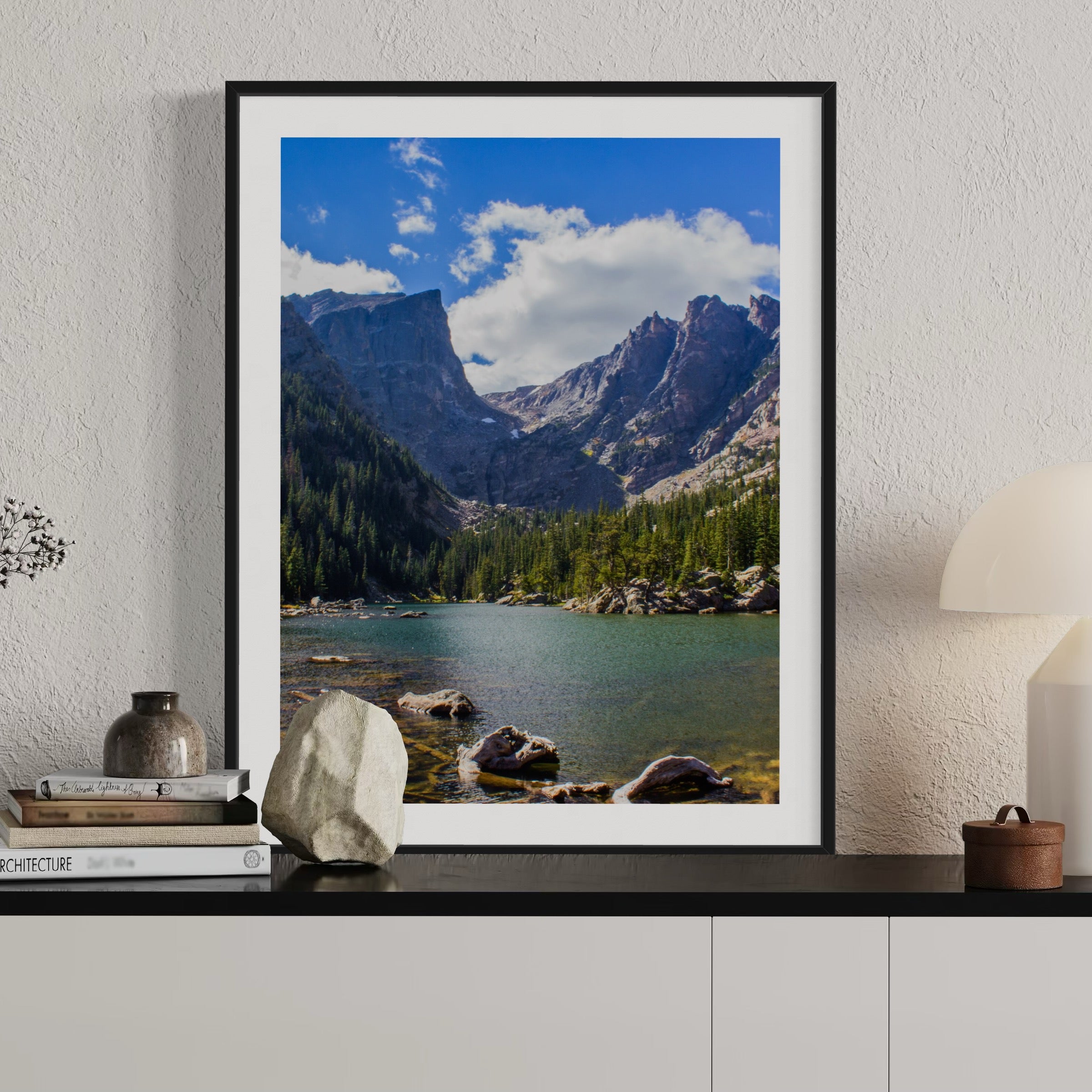 Lakeside Mountains - Moderno Wall Art Wall Art