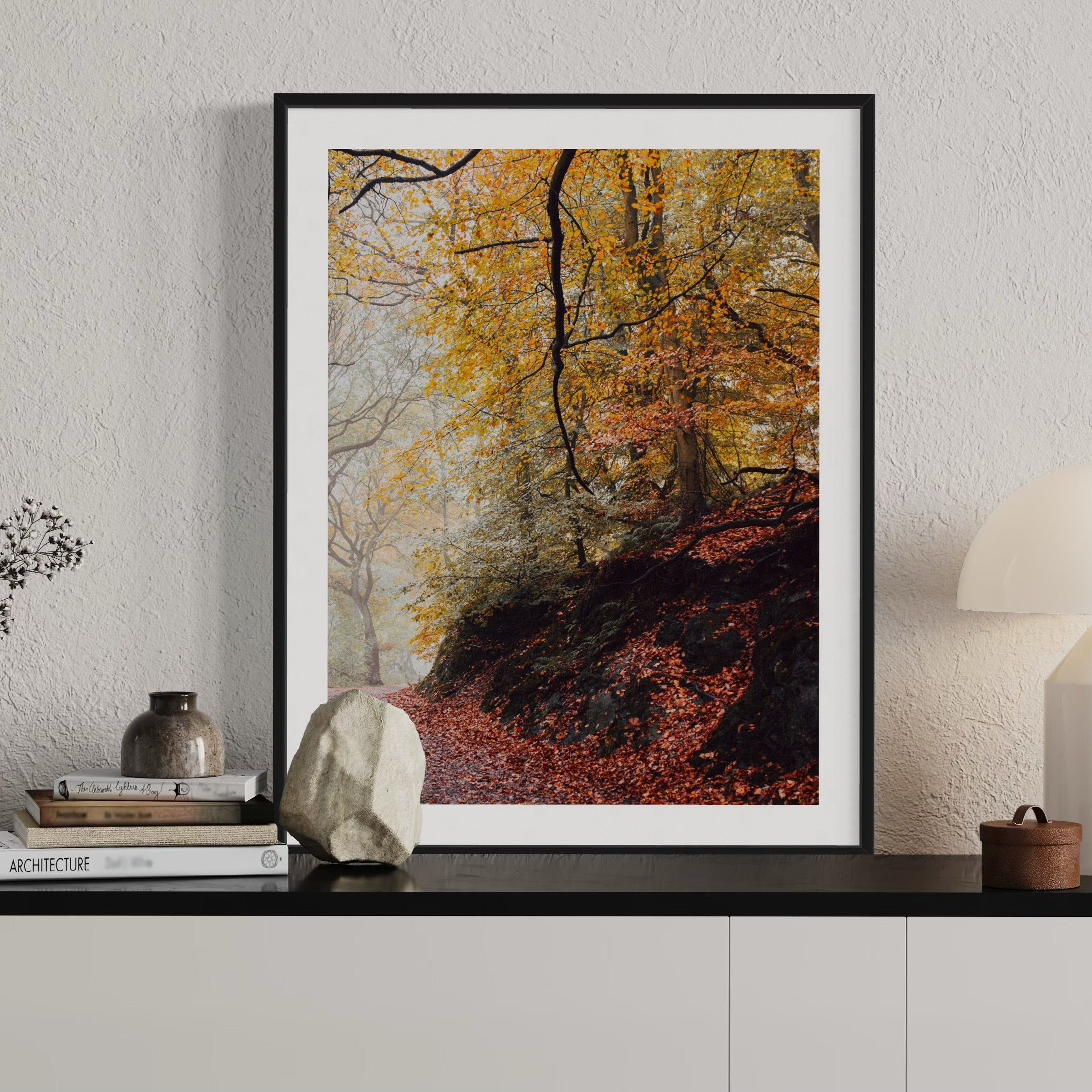 Autumn's Colorful Path - Moderno Wall Art