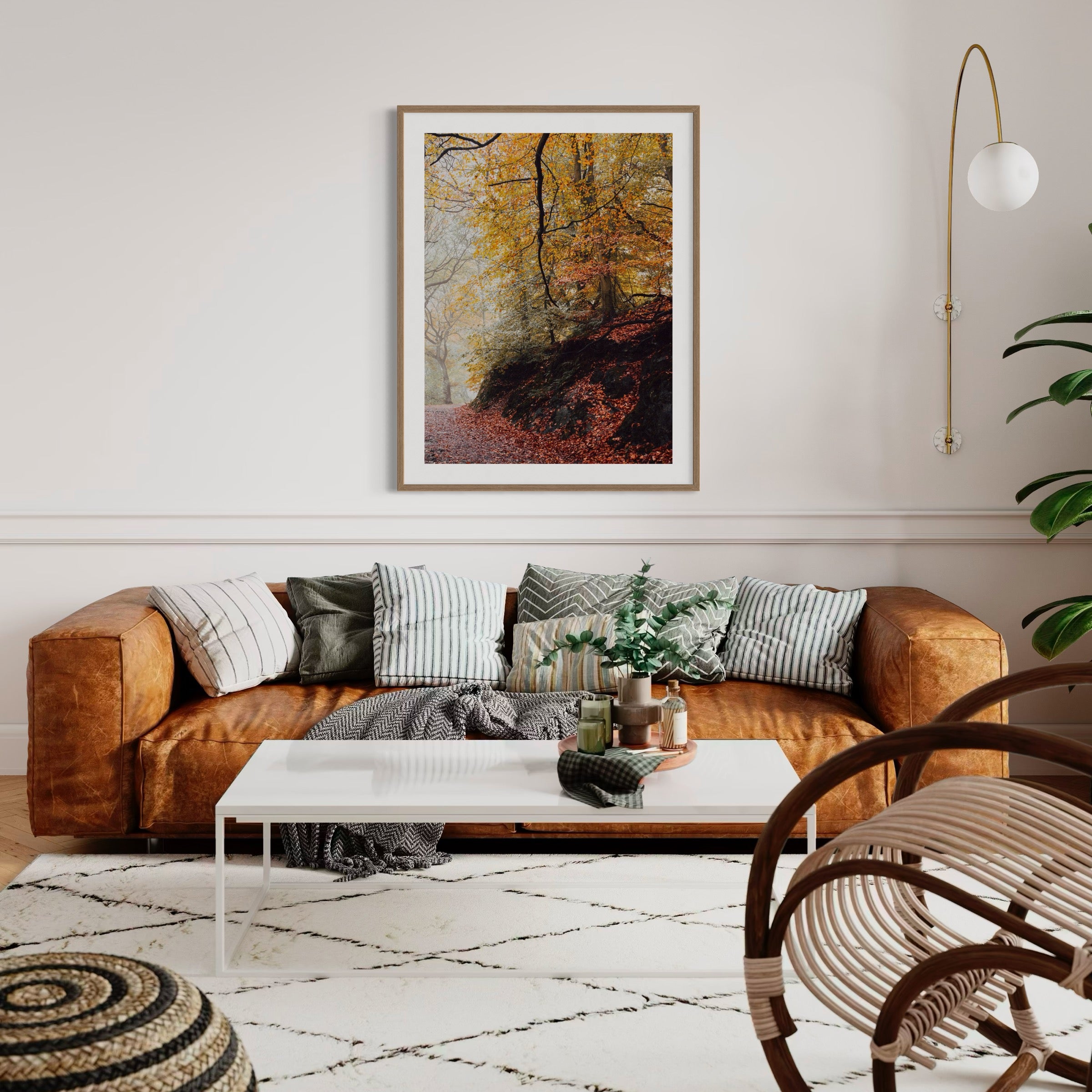 Autumn's Colorful Path - Moderno Wall Art