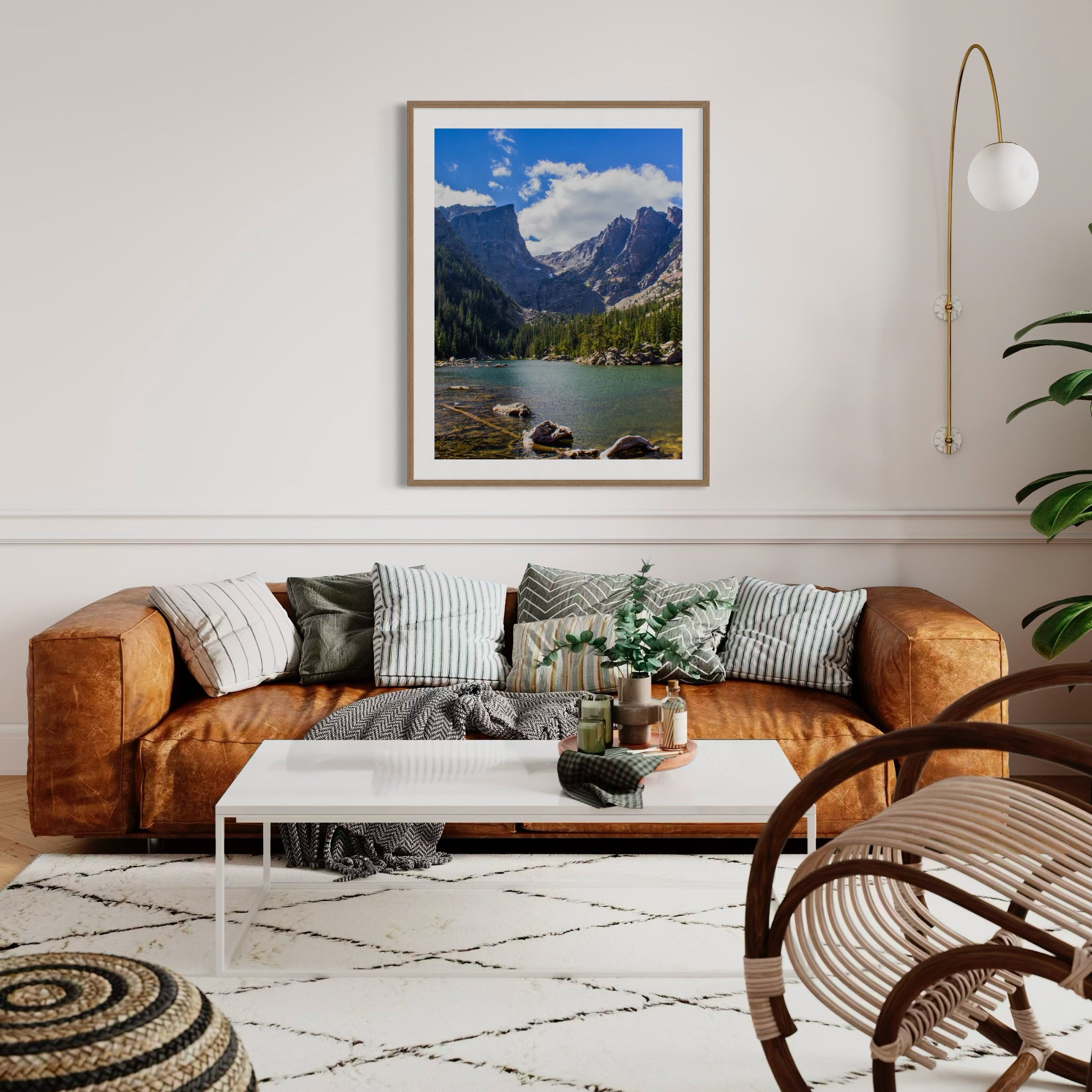 Lakeside Mountains - Moderno Wall Art Wall Art
