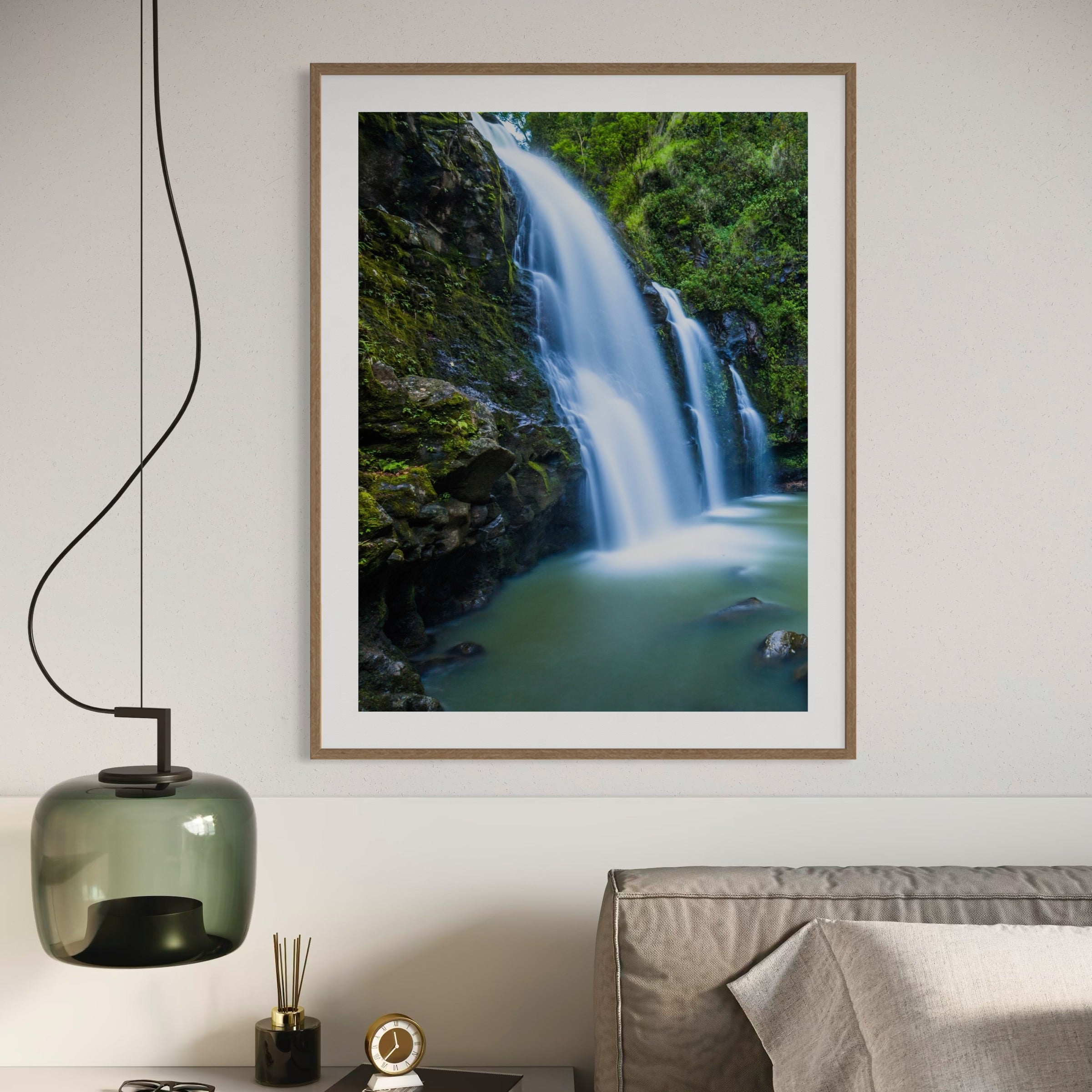 Upper Waikani Falls - Moderno Wall Art Wall Art