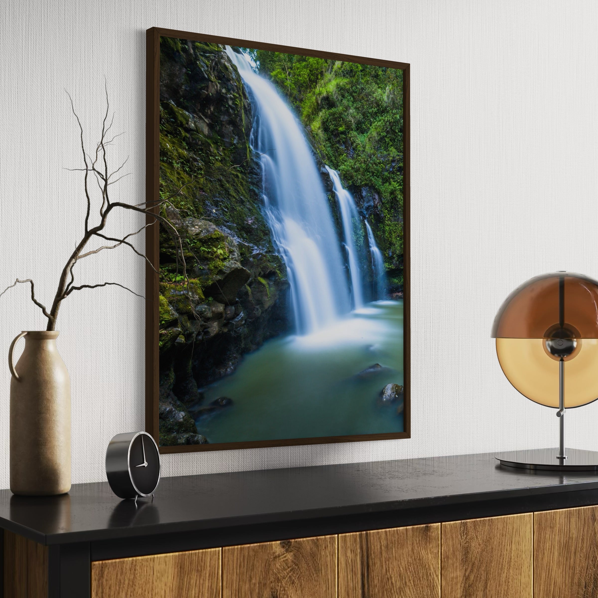 Upper Waikani Falls - Moderno Wall Art Wall Art
