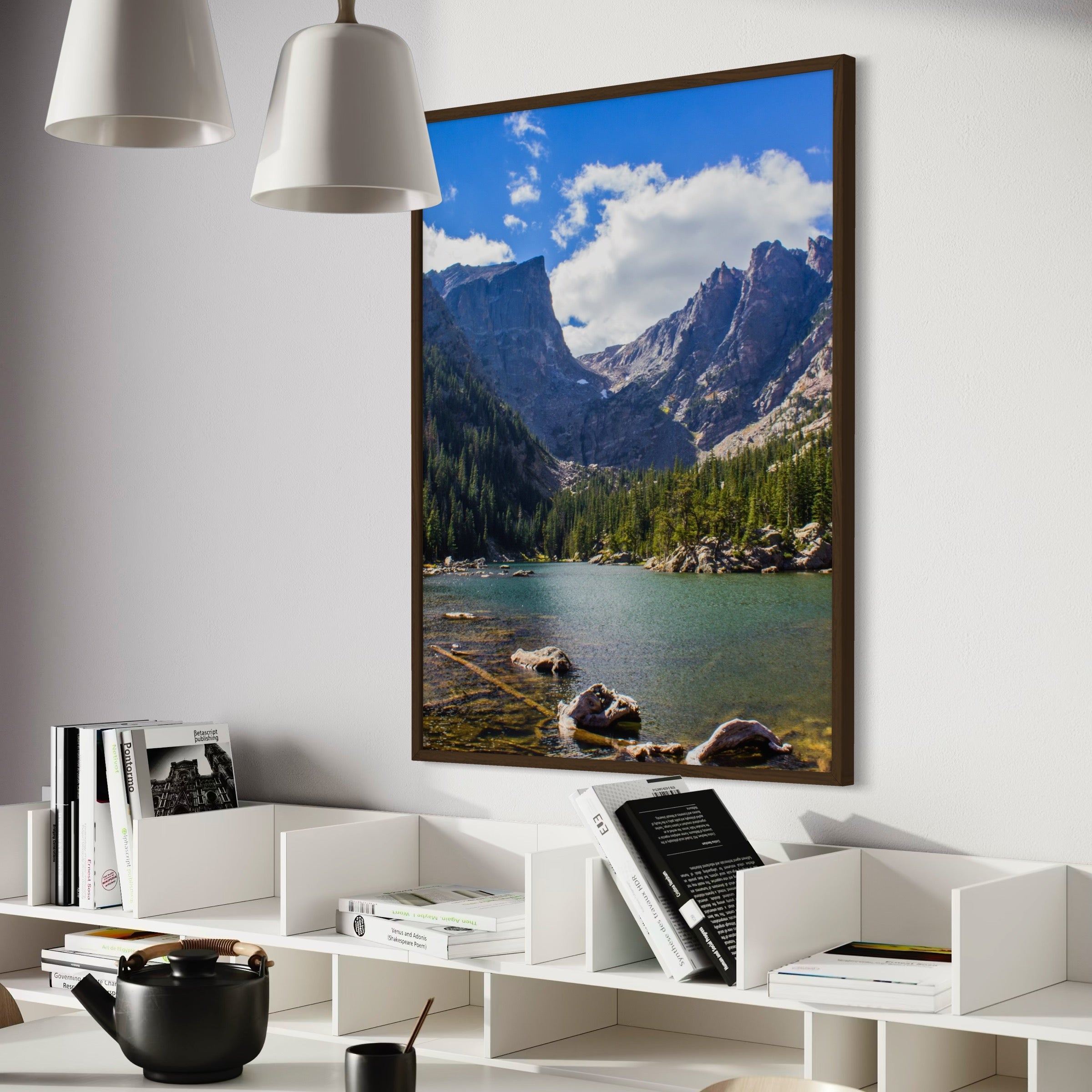 Lakeside Mountains - Moderno Wall Art Wall Art