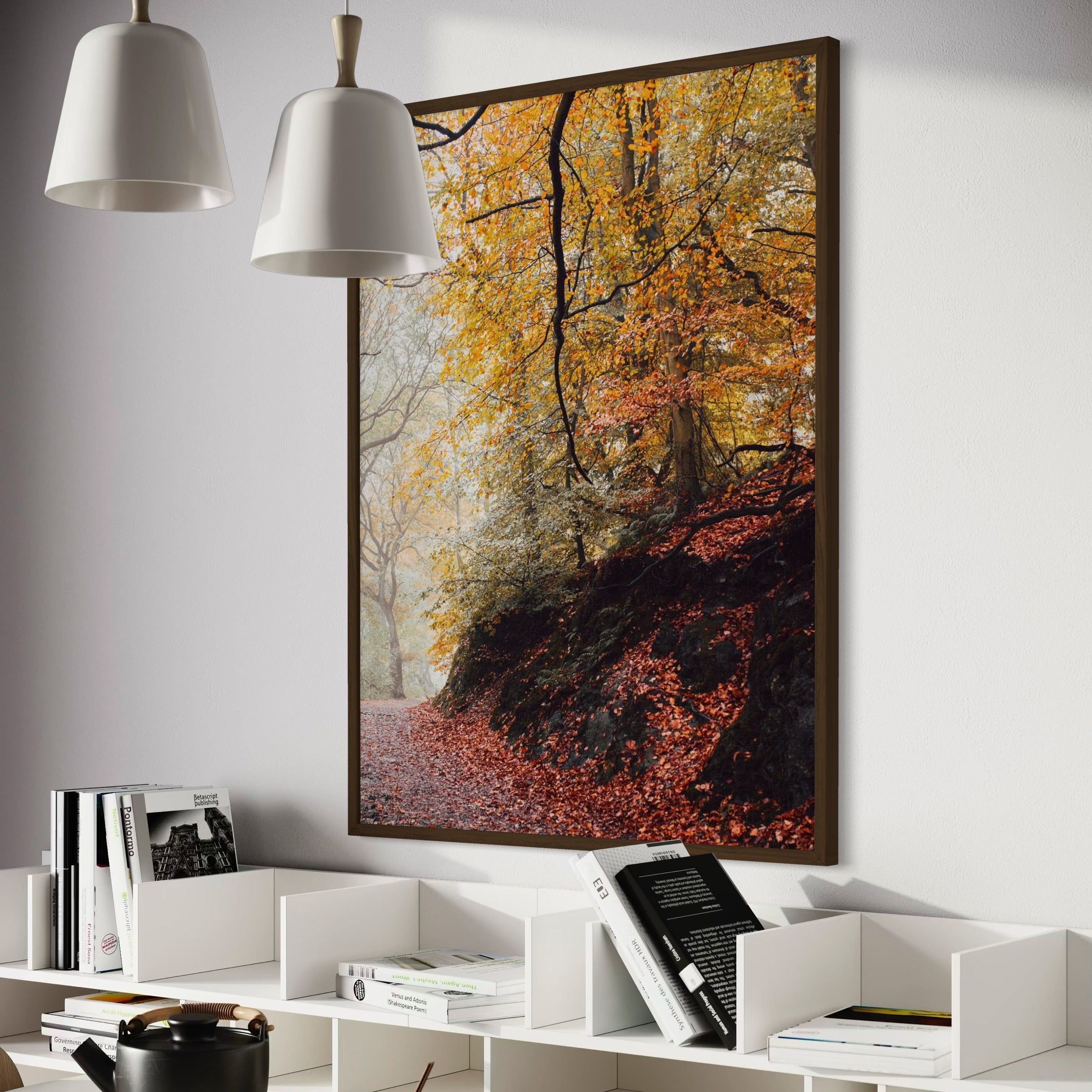 Autumn's Colorful Path - Moderno Wall Art
