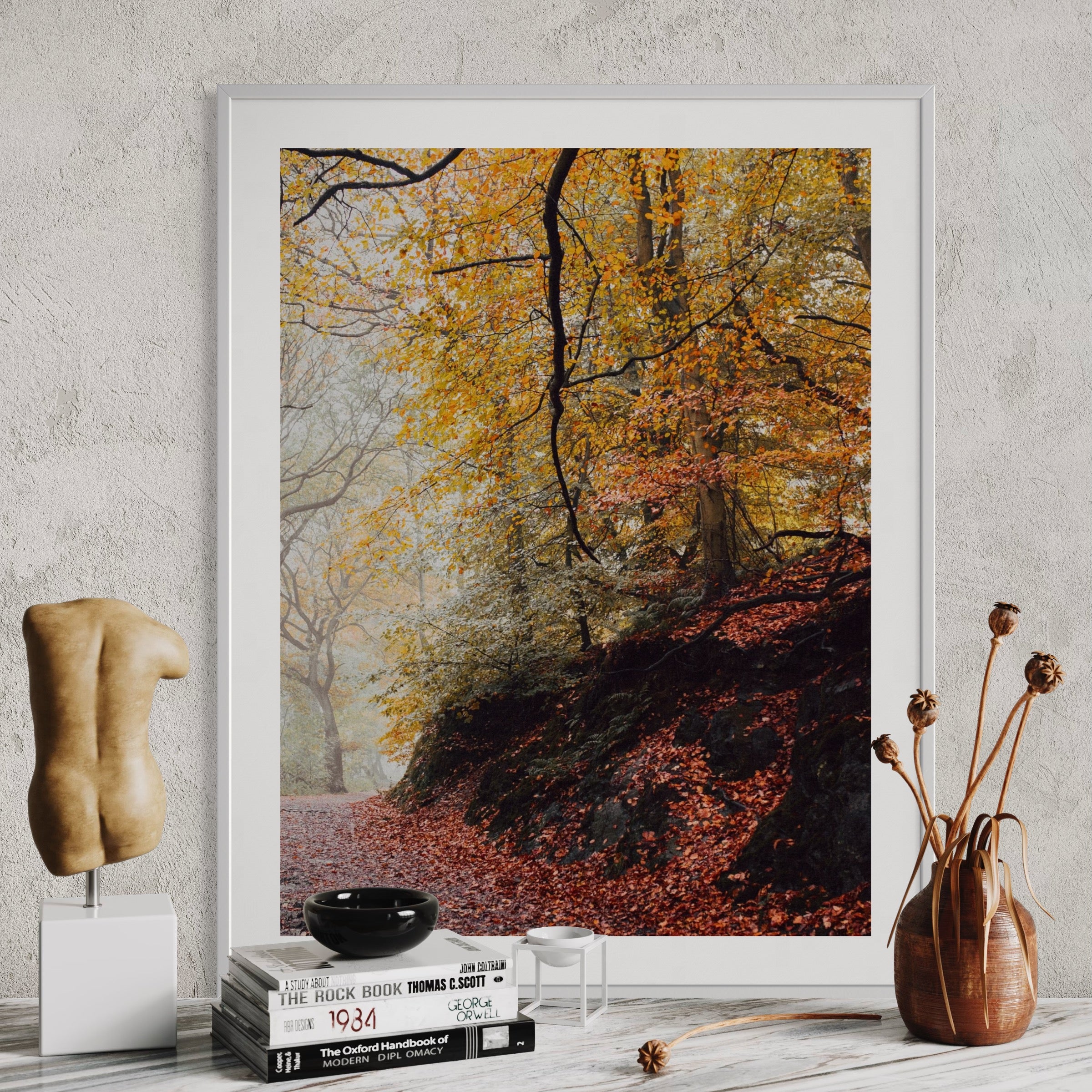 Autumn's Colorful Path - Moderno Wall Art