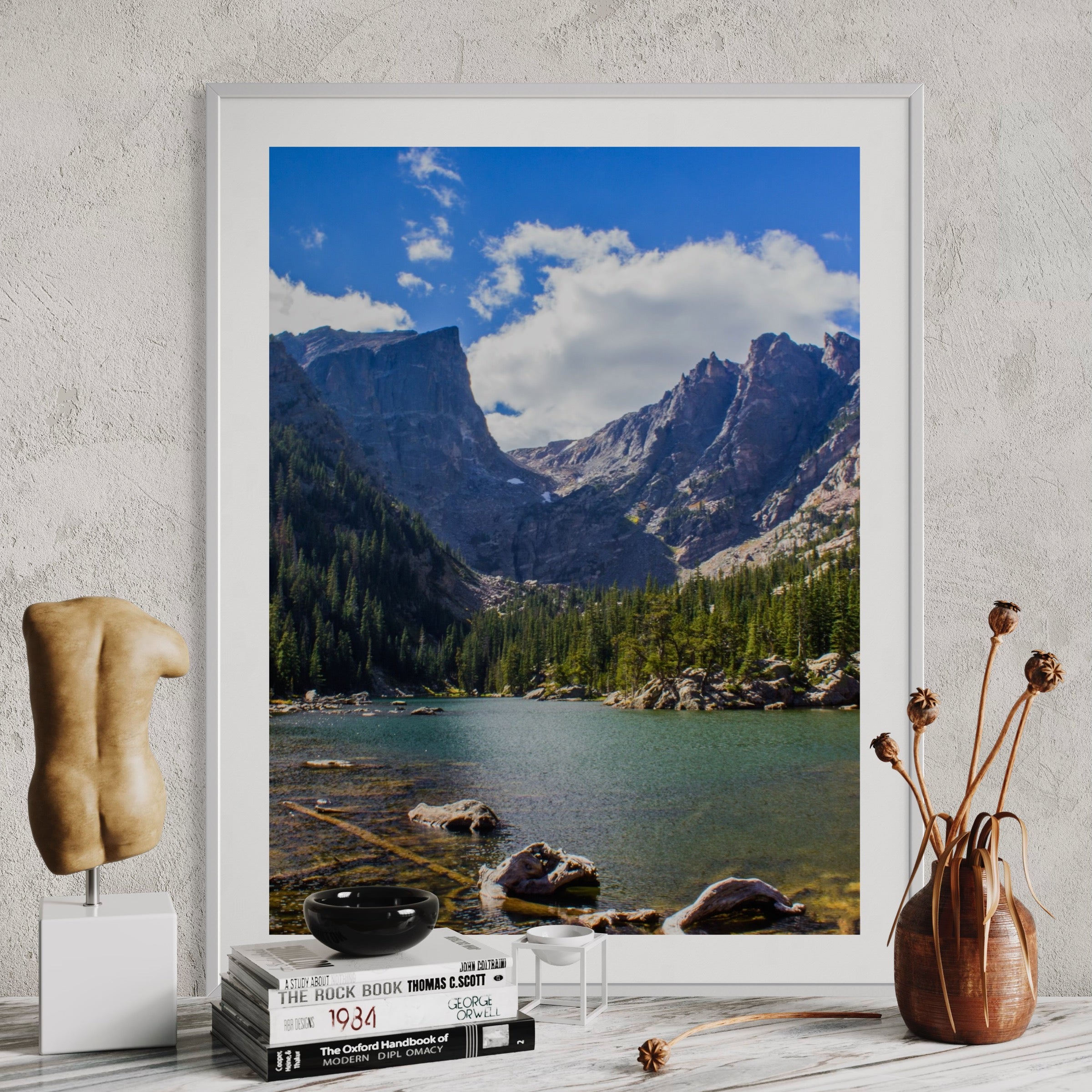 Lakeside Mountains - Moderno Wall Art Wall Art