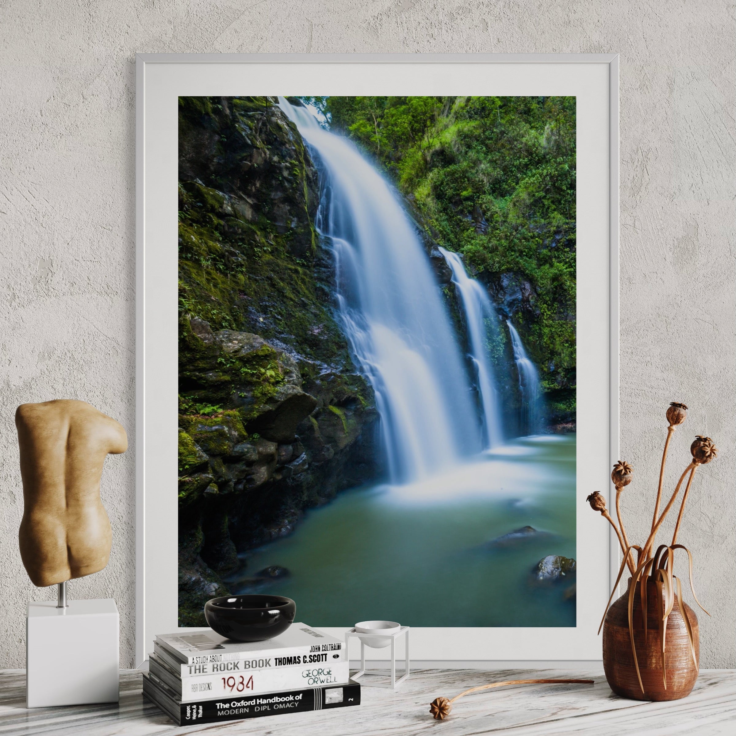 Upper Waikani Falls - Moderno Wall Art Wall Art