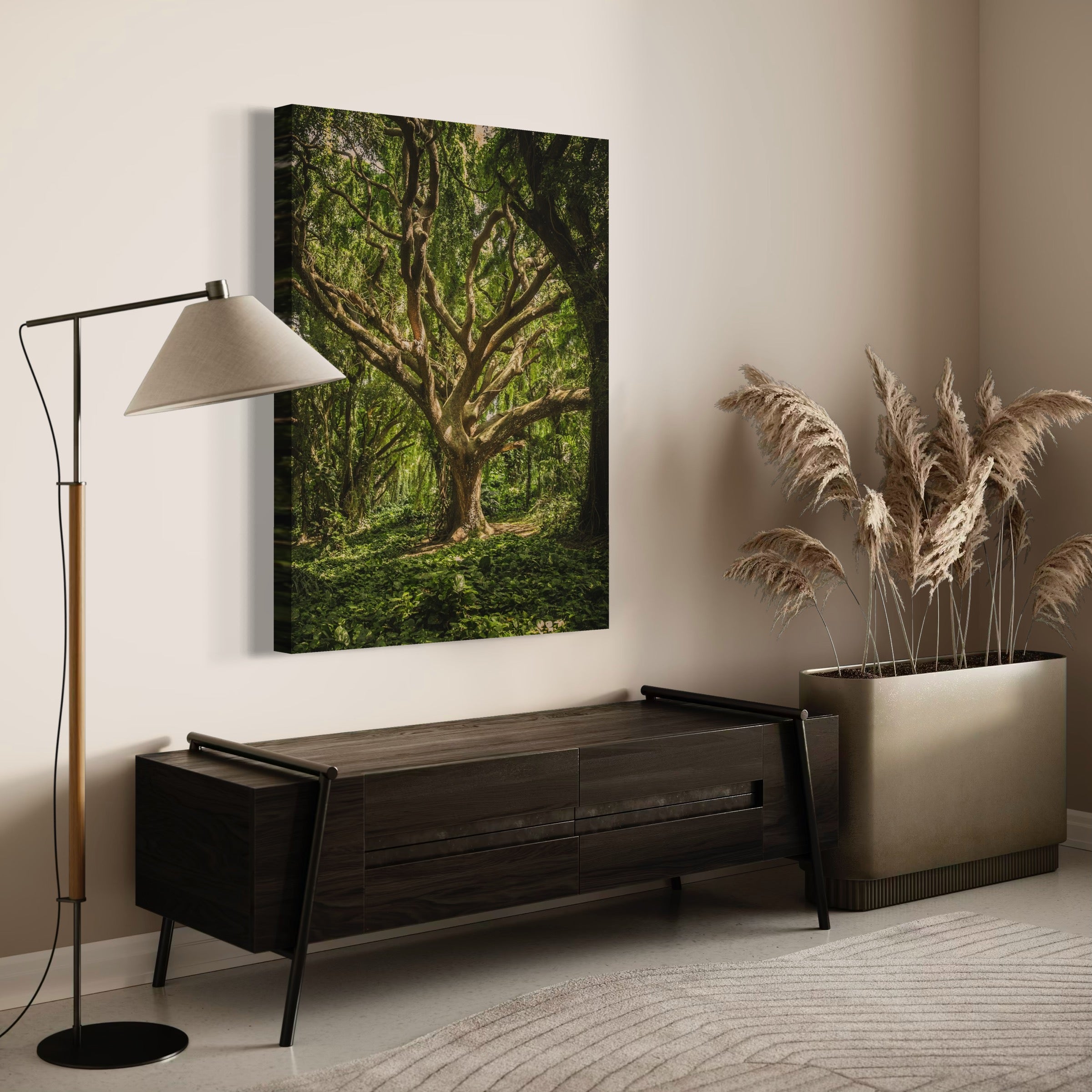 Sunlit Woodland - Moderno Wall Art Wall Art
