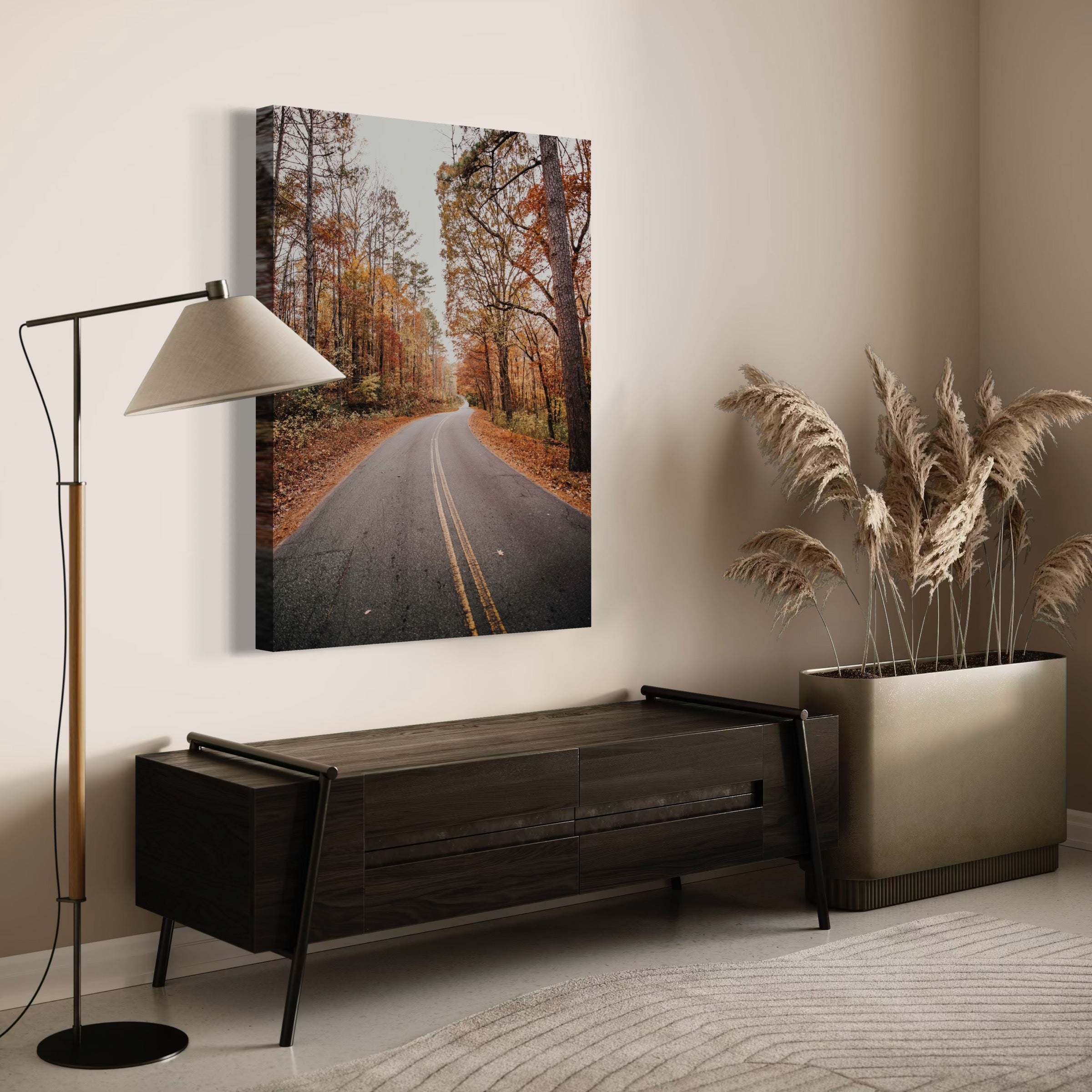 Winding Through Autumn - Moderno Wall Art Wall Art