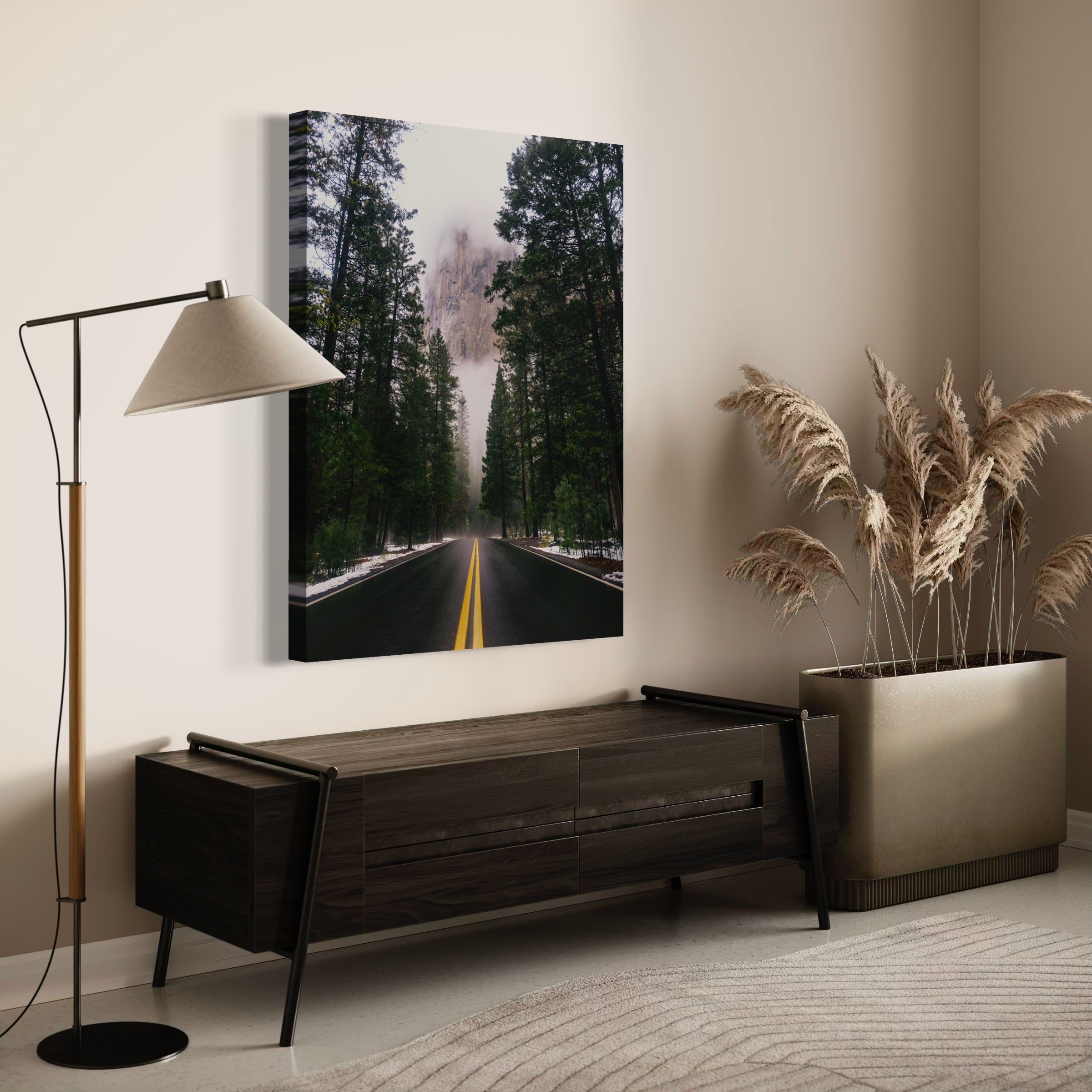 Road to Yosemite - Moderno Wall Art Wall Art