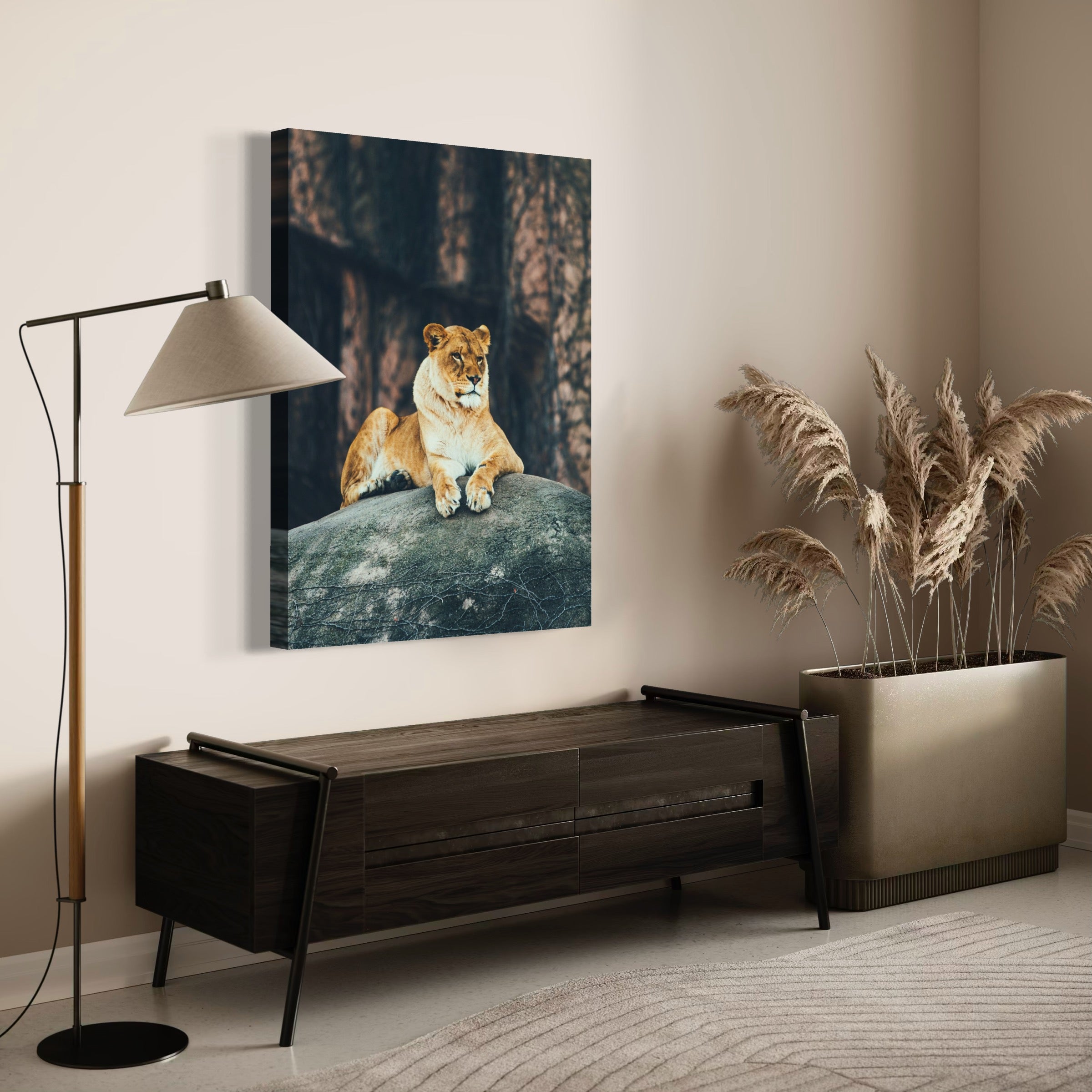 Resting Lioness - Moderno Wall Art Wall Art