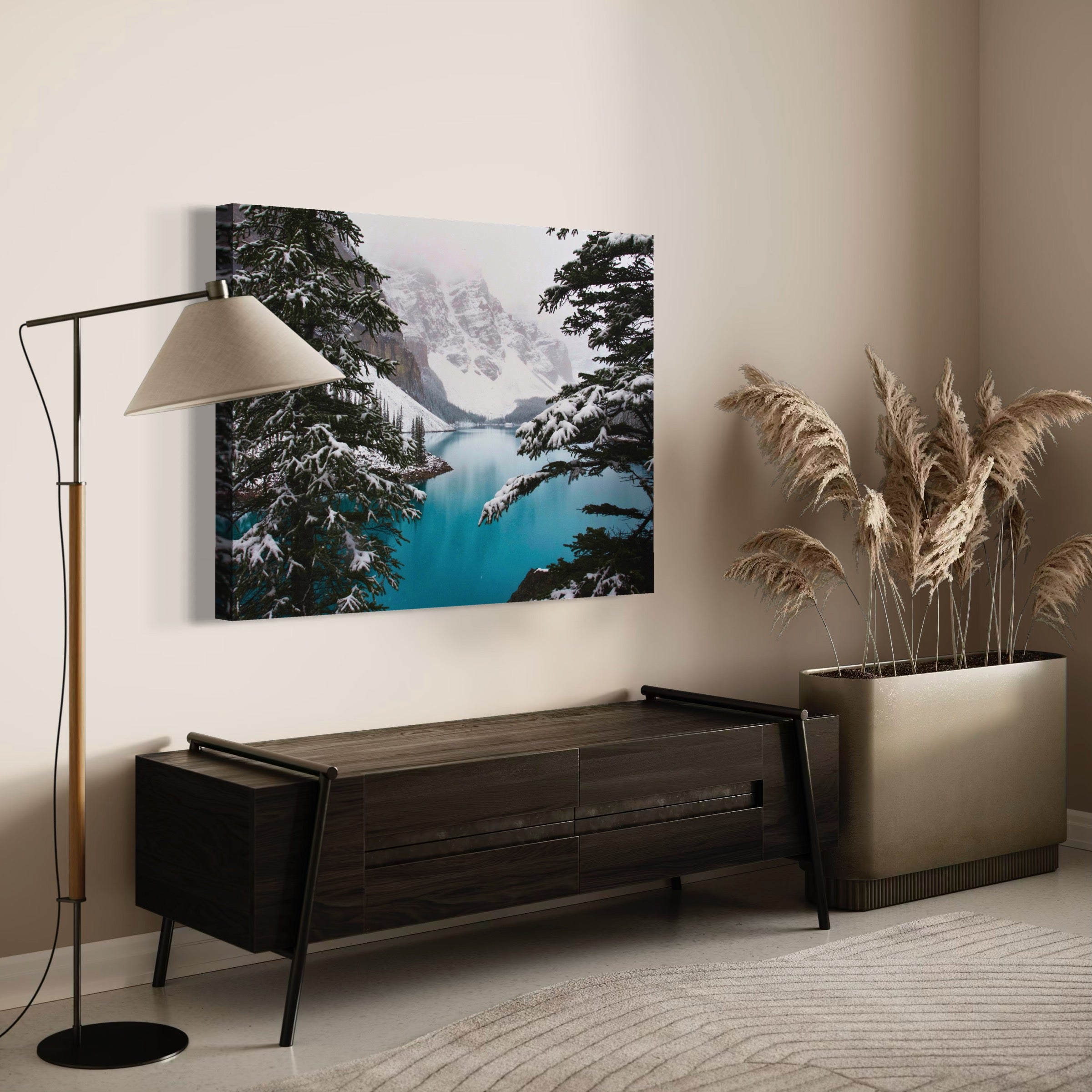Winter at Lake Louise - Moderno Wall Art Wall Art