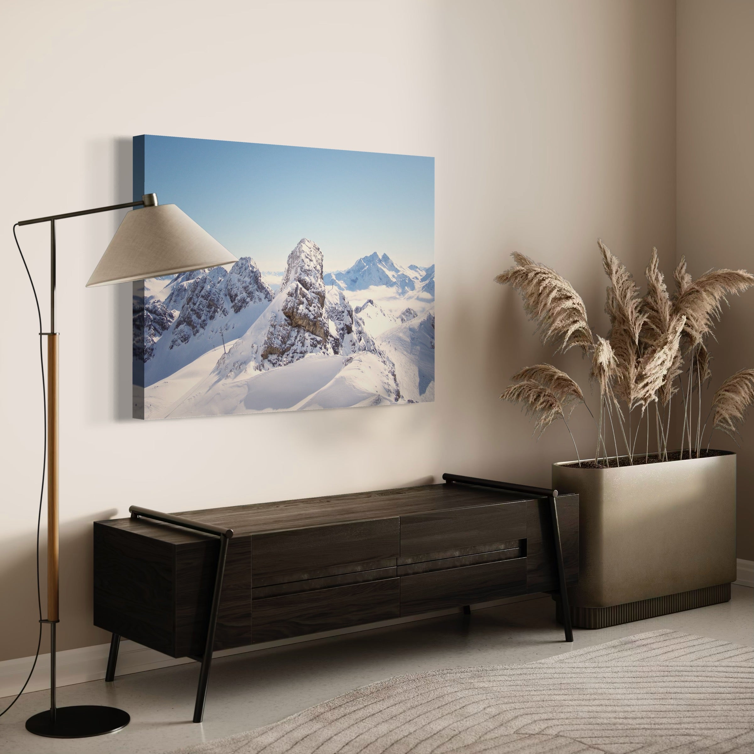 Rugged Summits of the Tyrolean Alps - Moderno Wall Art Wall Art