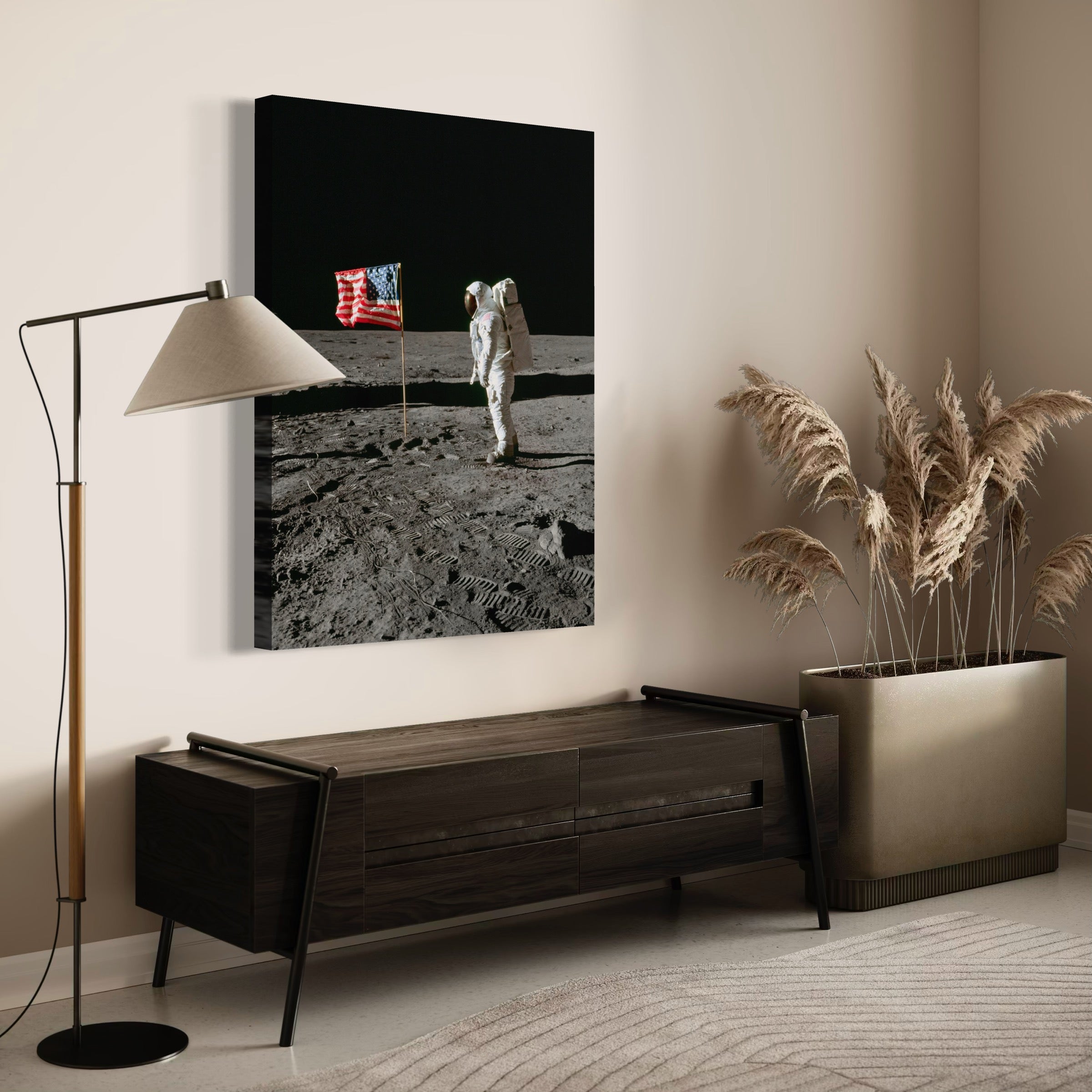 Apollo 11: Lunar Triumph - Moderno Wall Art Wall Art