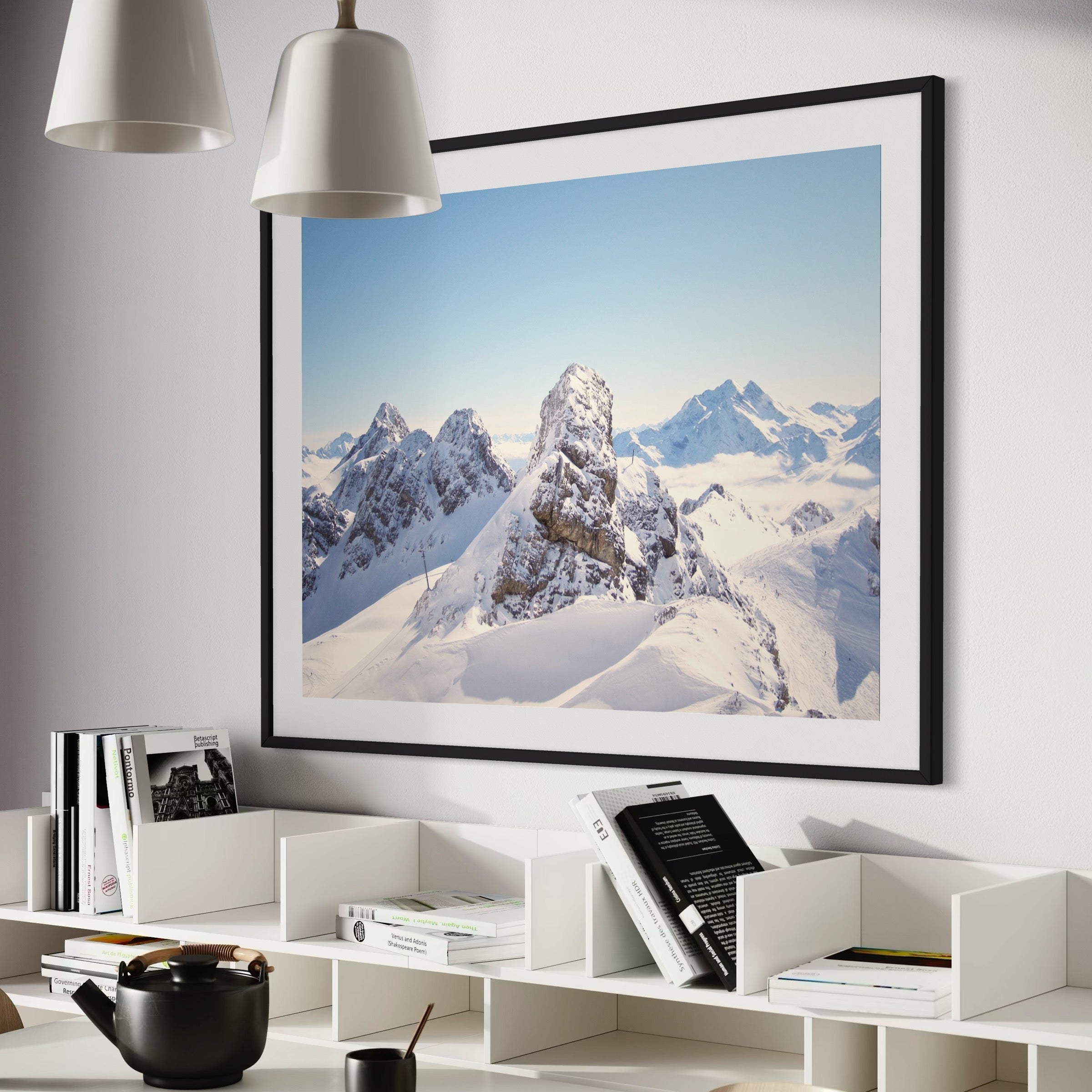 Rugged Summits of the Tyrolean Alps - Moderno Wall Art Wall Art