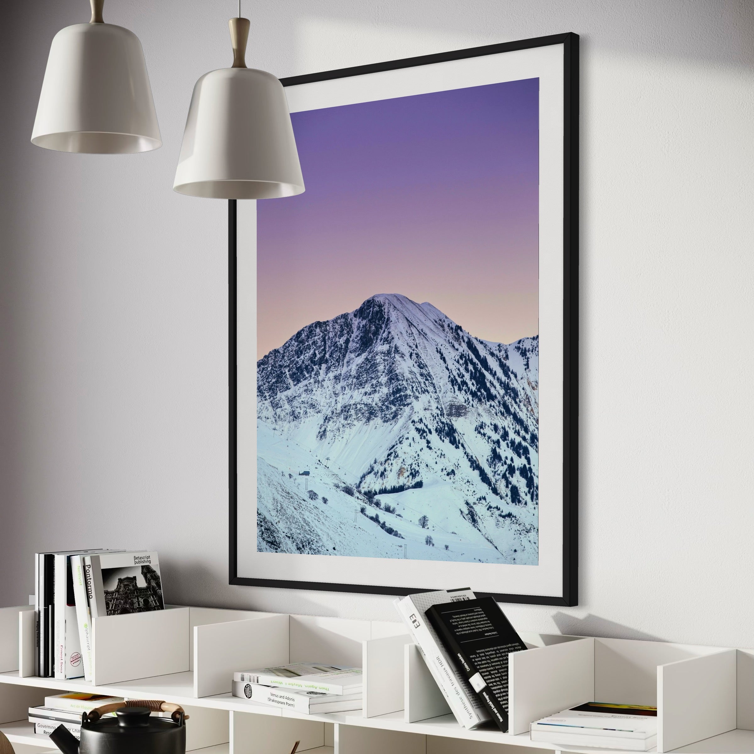 Dawn Over the Peaks - Moderno Wall Art Wall Art
