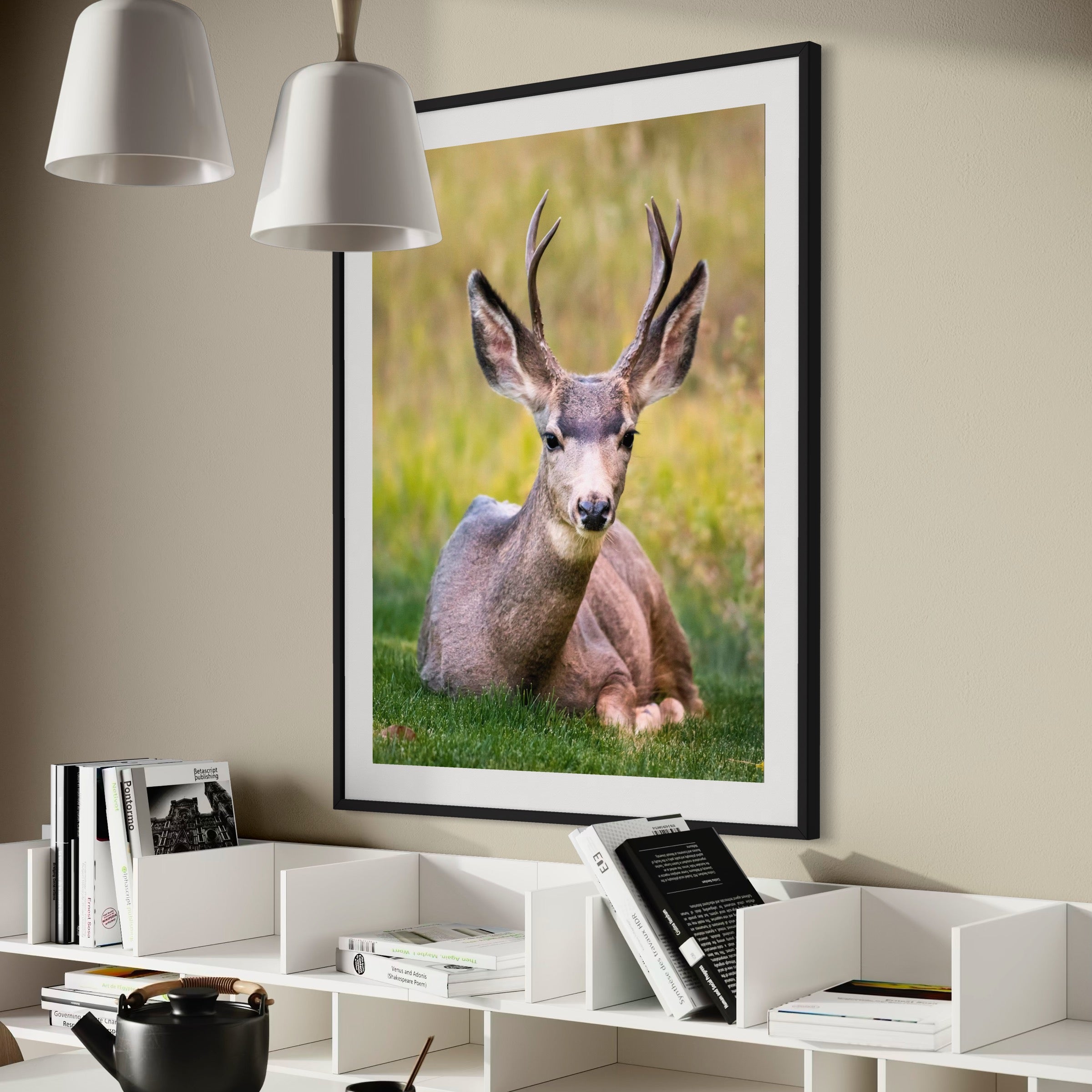 California Mule Deer - Moderno Wall Art Wall Art