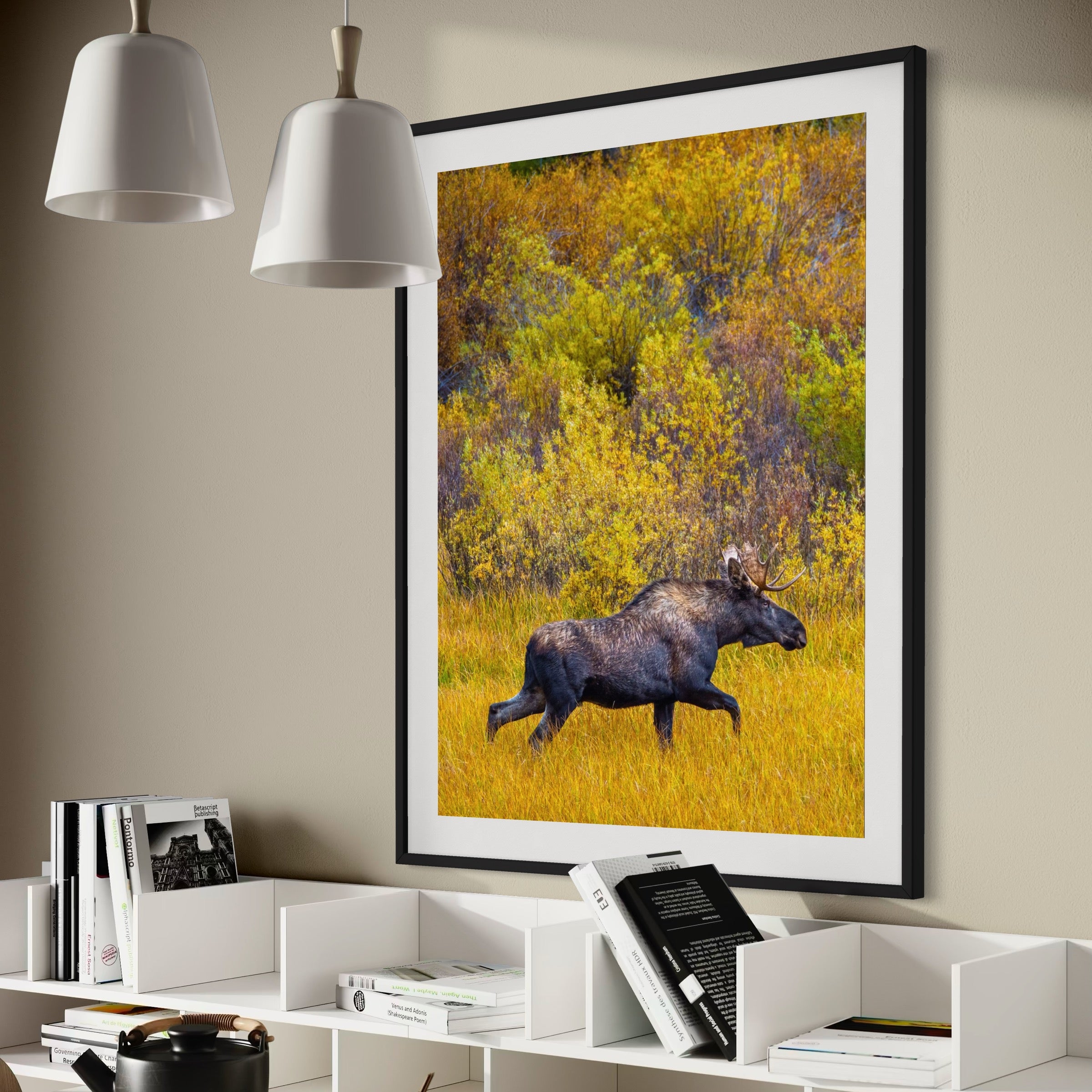 Majestic Moose in Fall - Moderno Wall Art Wall Art
