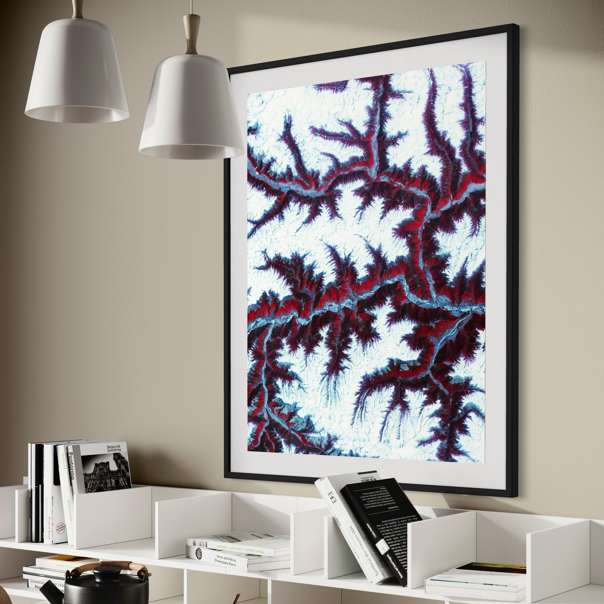Himalayan Heights in Infrared - Moderno Wall Art Wall Art