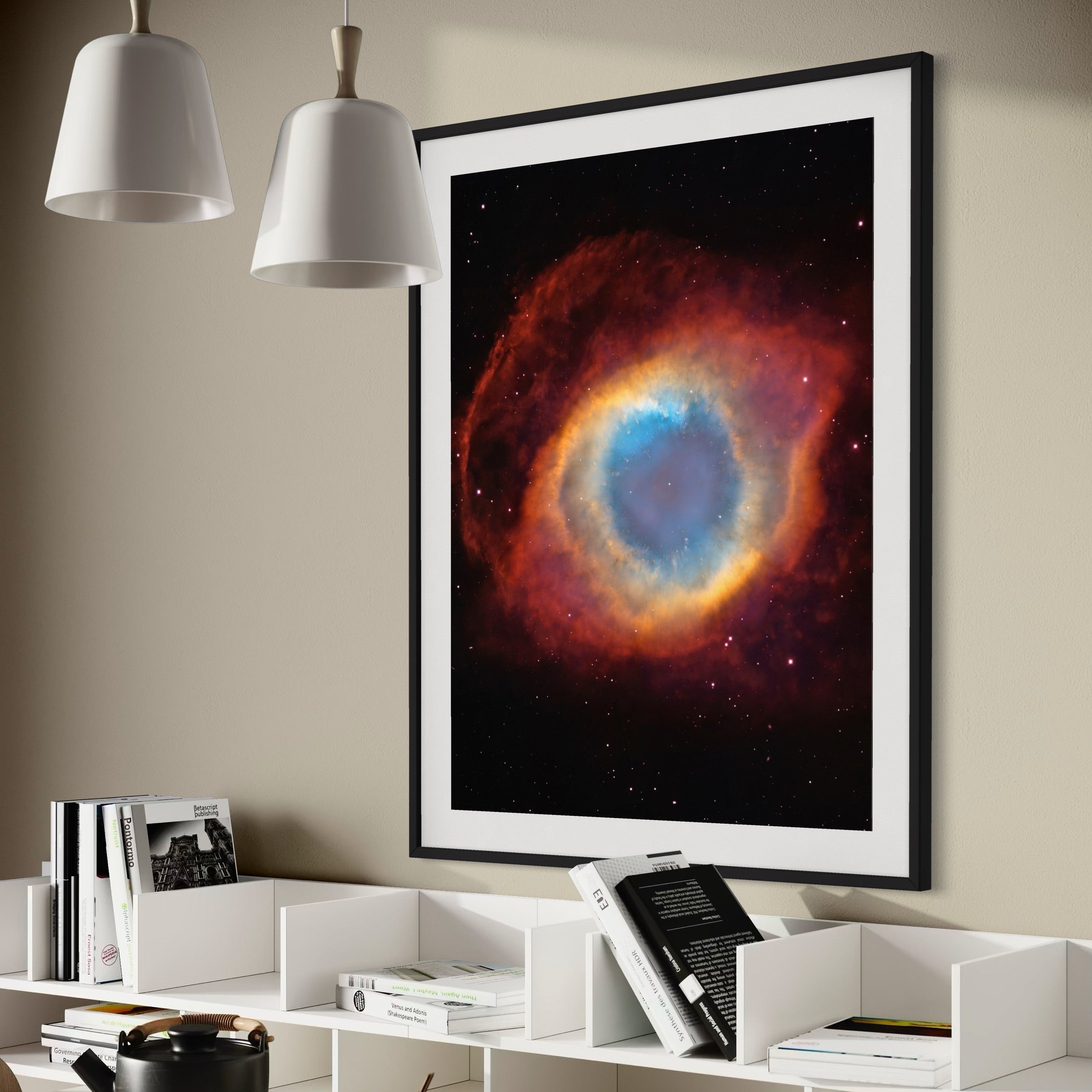 Helix Nebula’s Cosmic Gaze - Moderno Wall Art Wall Art