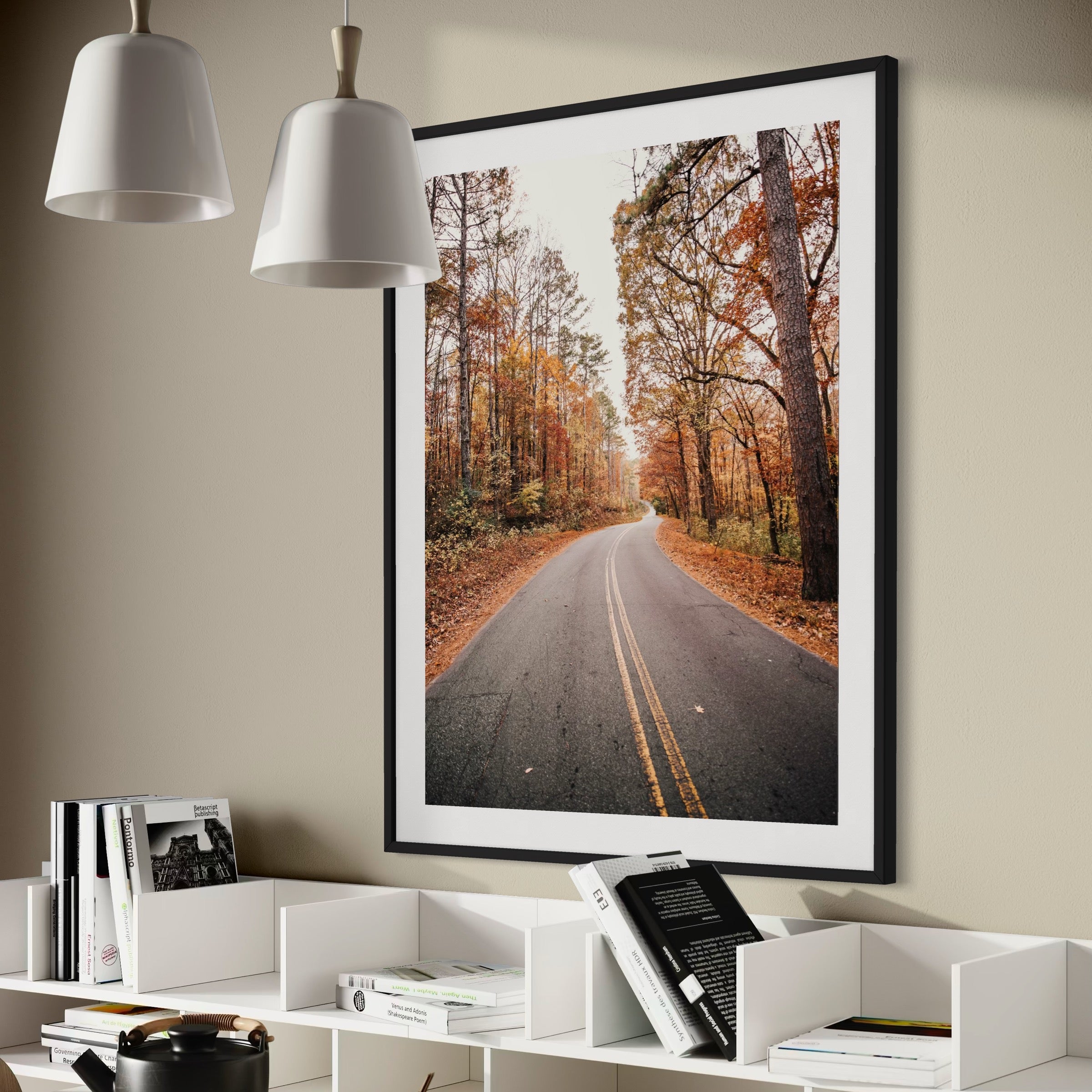 Winding Through Autumn - Moderno Wall Art Wall Art