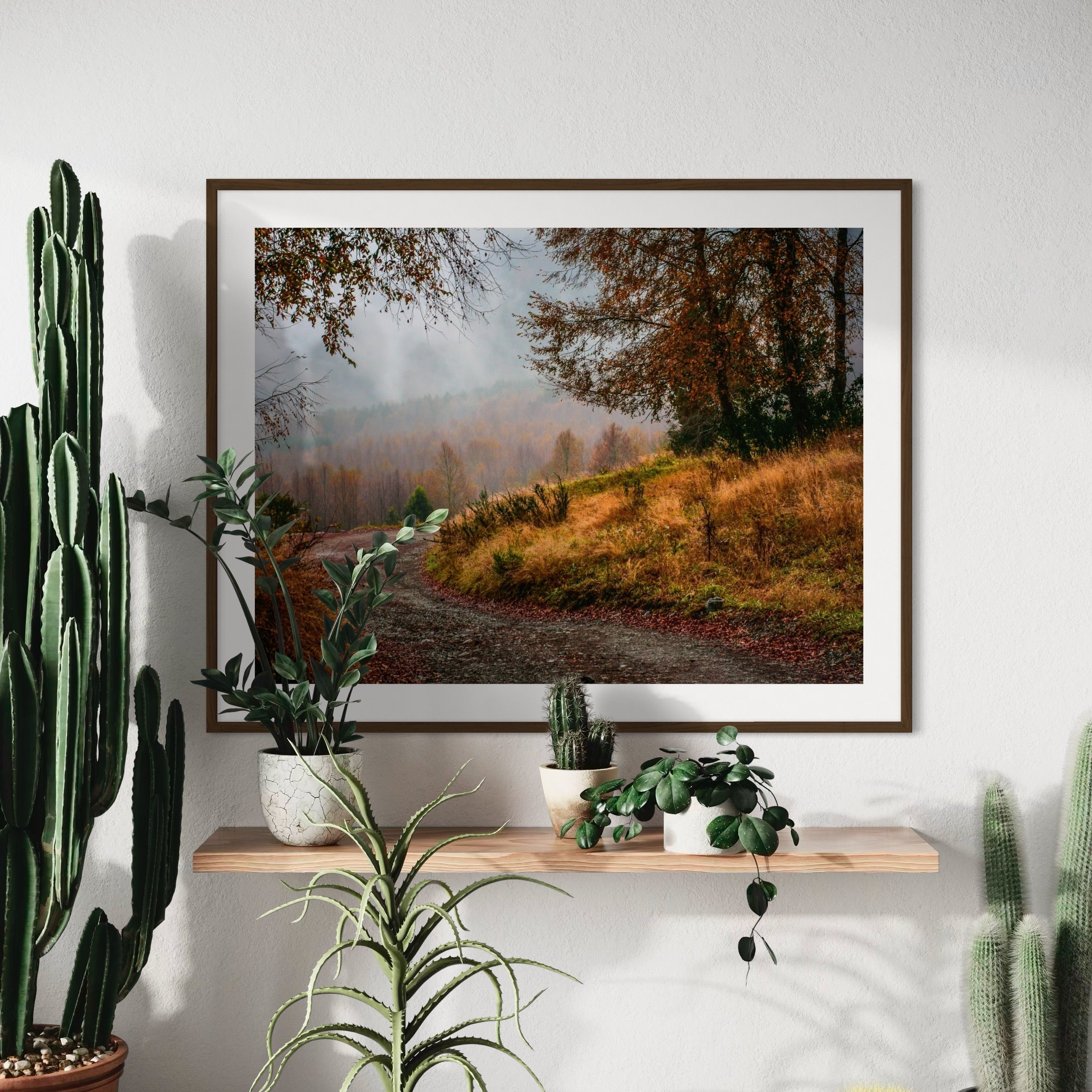 Fog and Fallen Leaves - Moderno Wall Art Wall Art