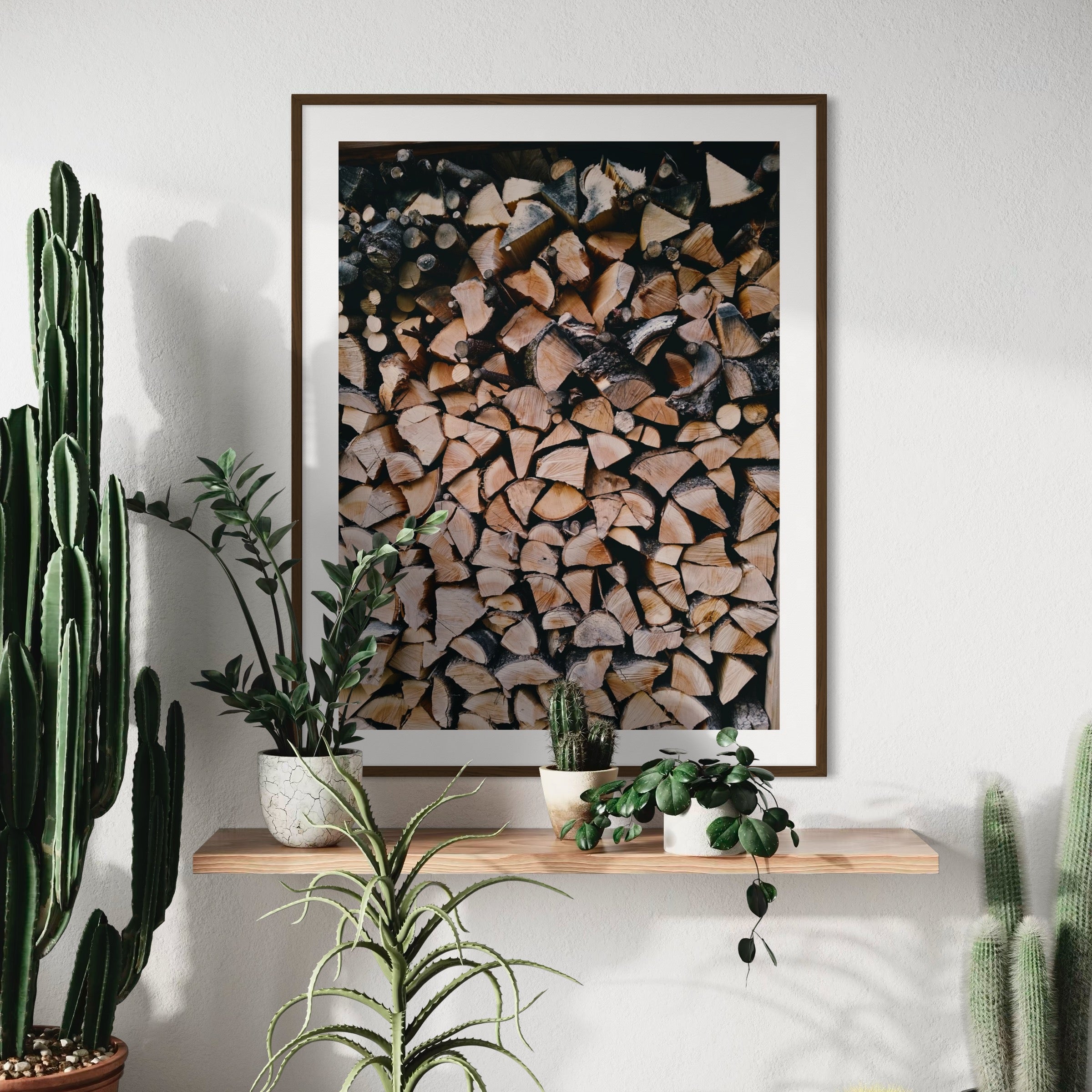 Autumn Woodpile - Moderno Wall Art Wall Art
