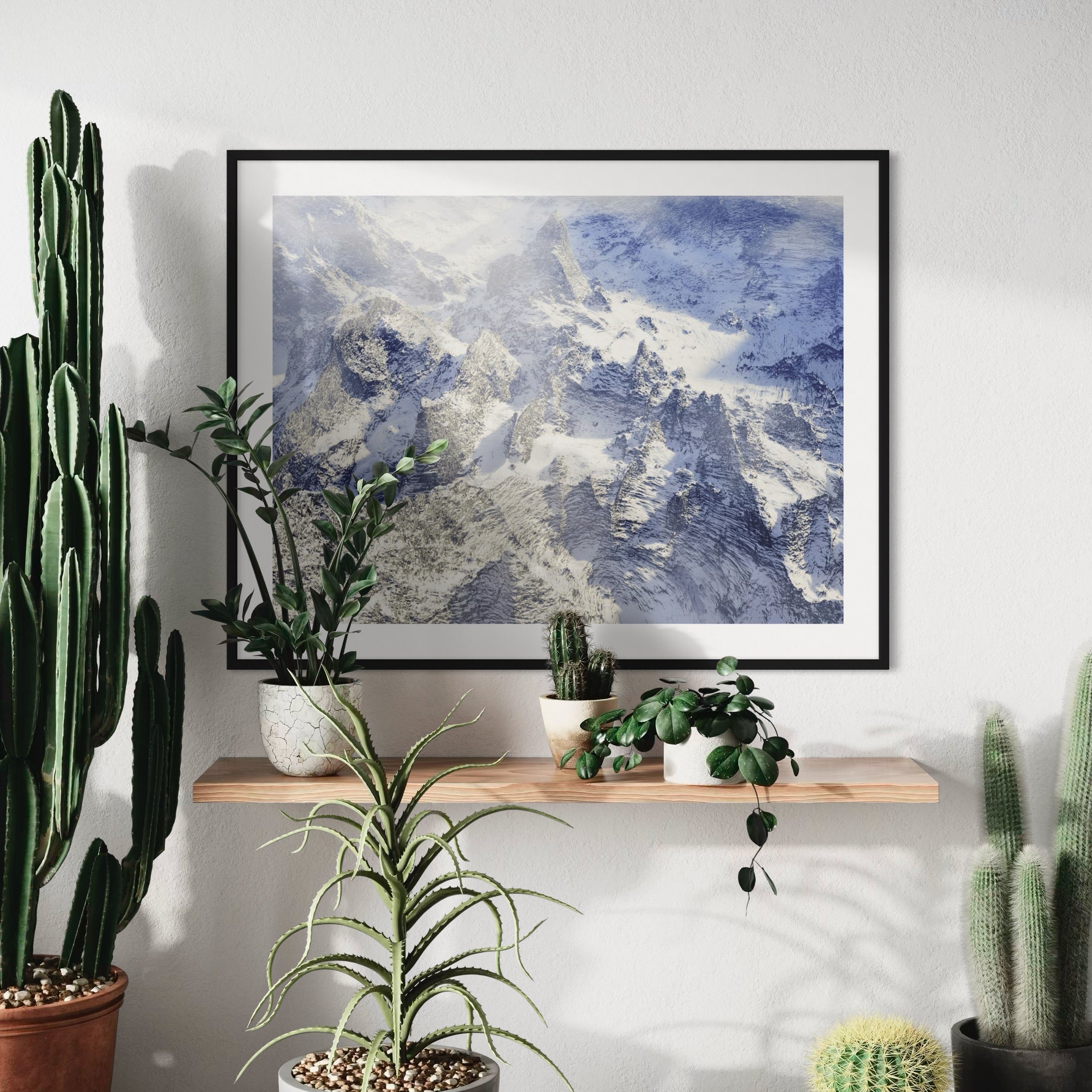 Jagged Mountain Peaks - Moderno Wall Art Wall Art