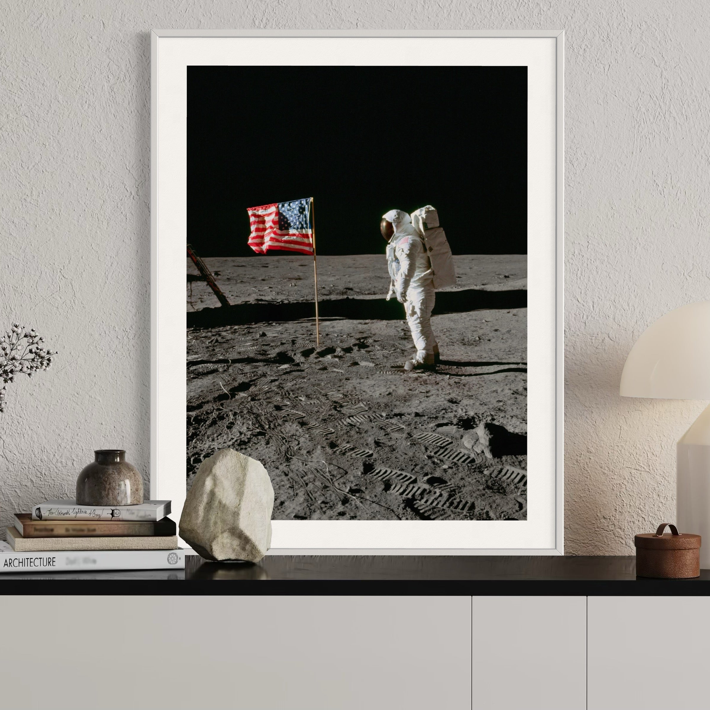 Apollo 11: Lunar Triumph - Moderno Wall Art Wall Art