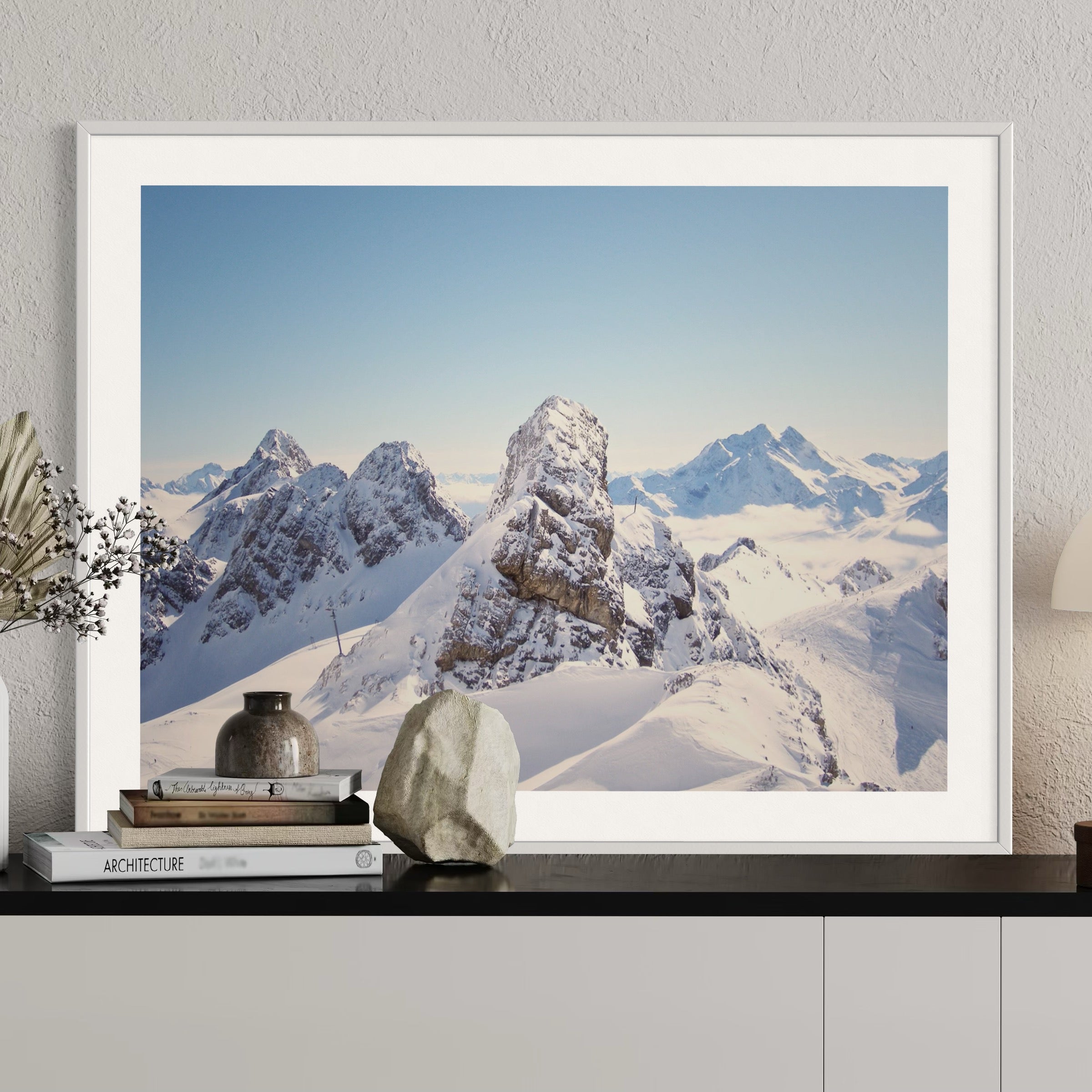 Rugged Summits of the Tyrolean Alps - Moderno Wall Art Wall Art