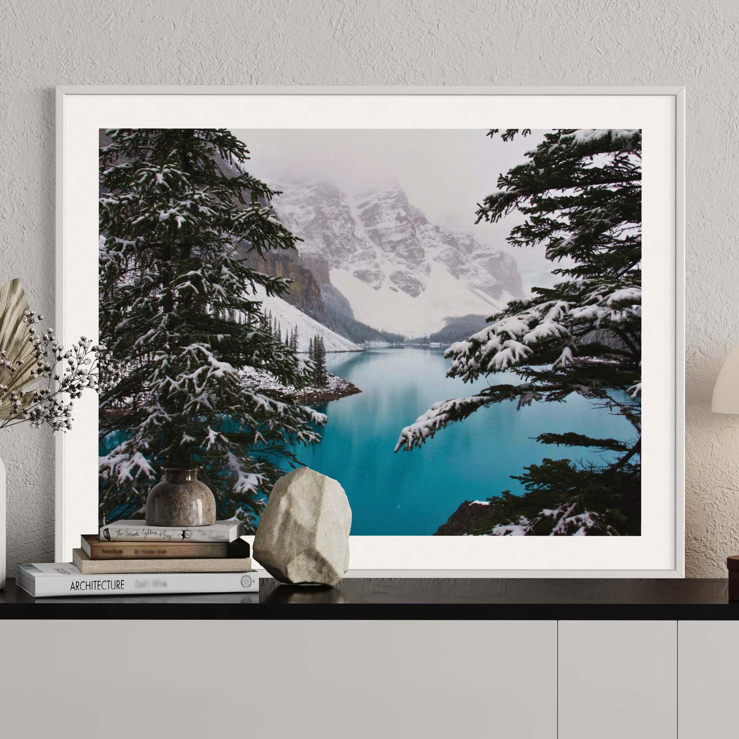 Winter at Lake Louise - Moderno Wall Art Wall Art