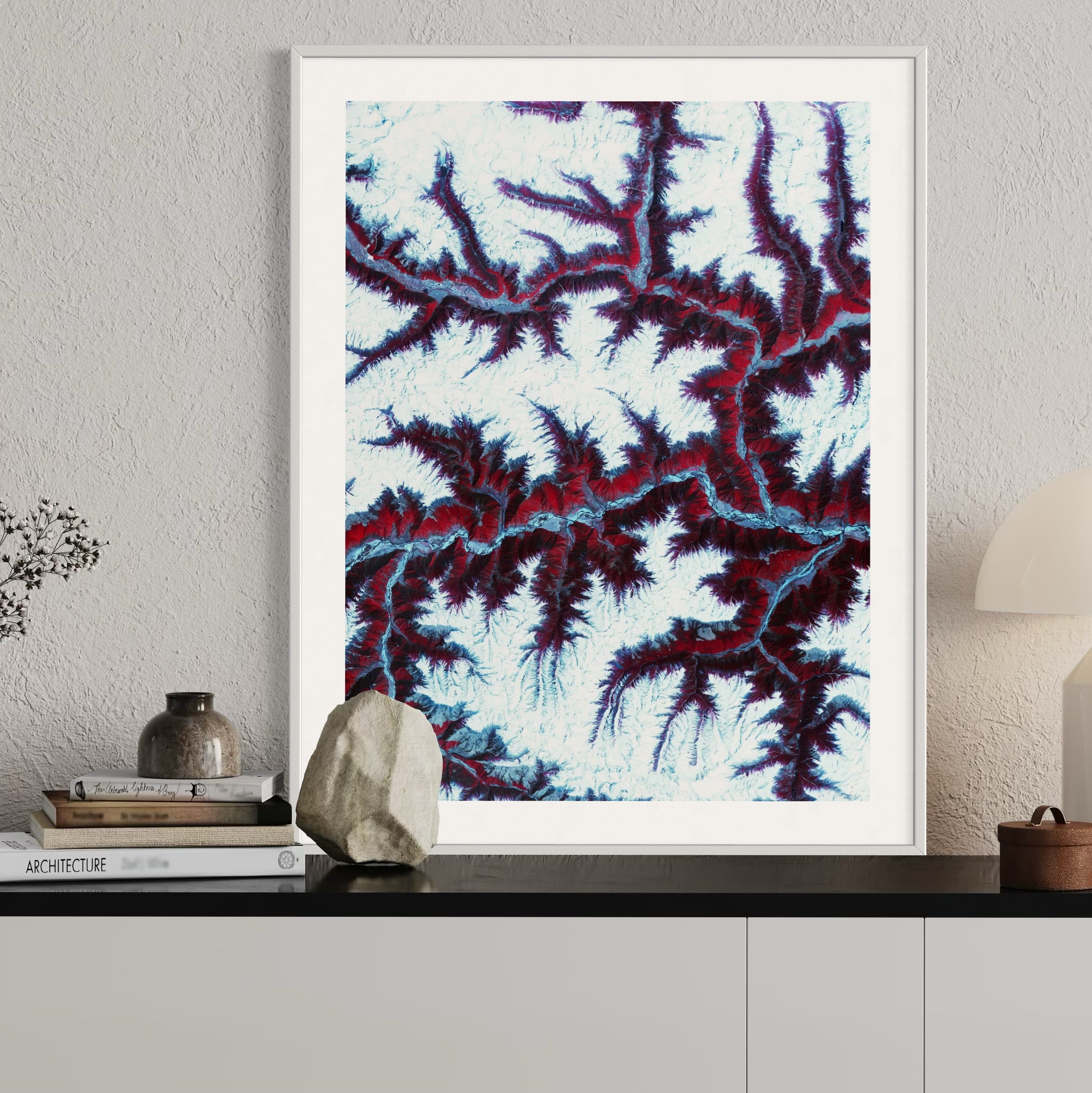 Himalayan Heights in Infrared - Moderno Wall Art Wall Art