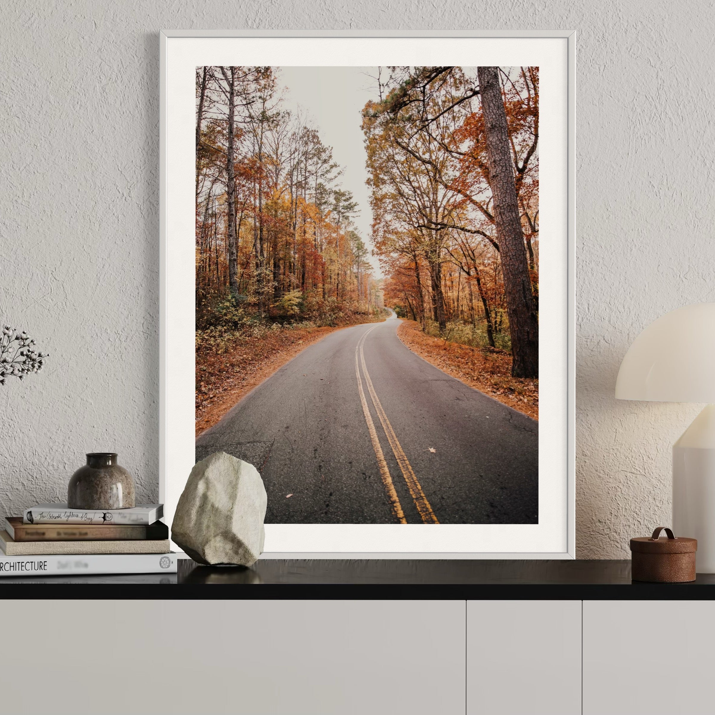 Winding Through Autumn - Moderno Wall Art Wall Art