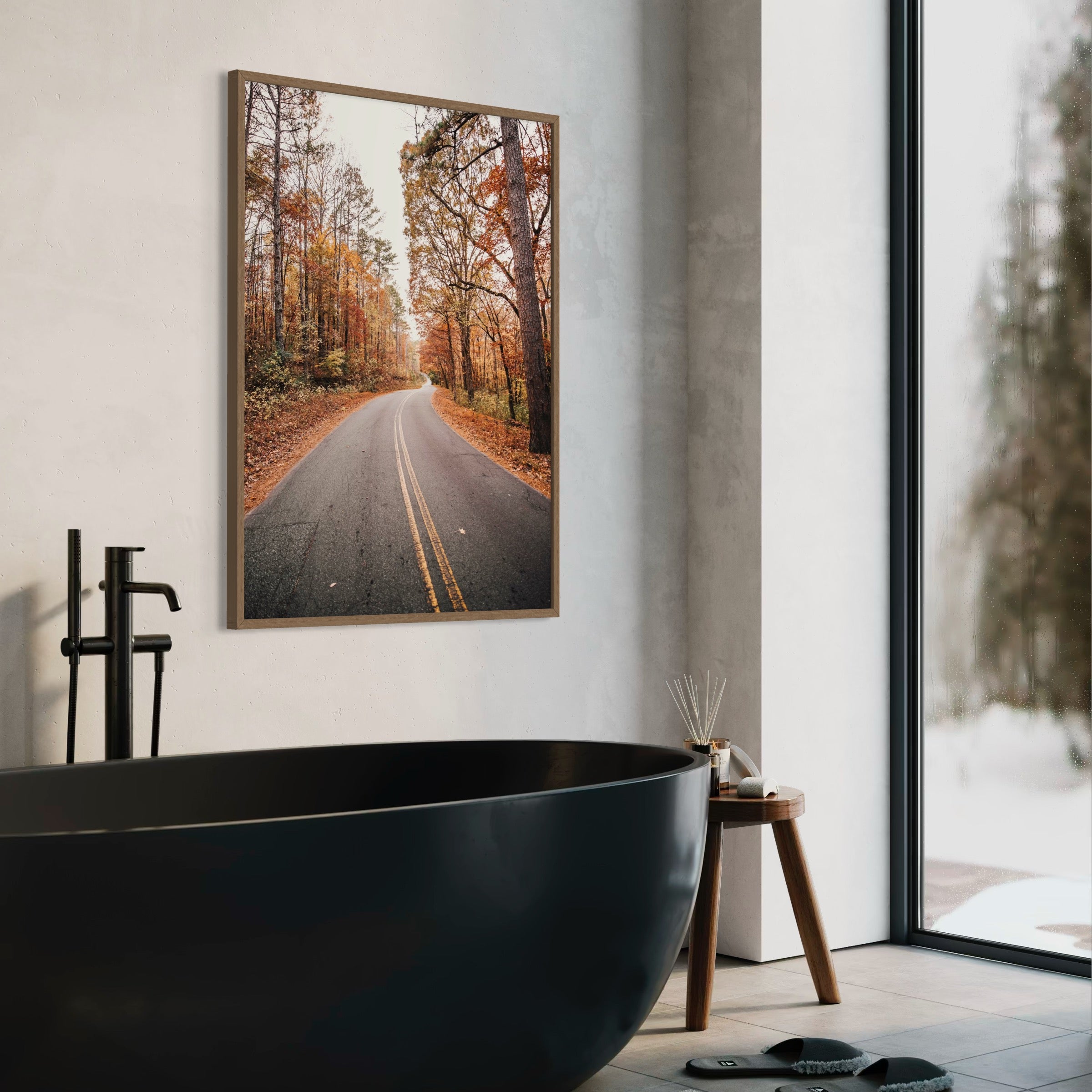 Winding Through Autumn - Moderno Wall Art Wall Art