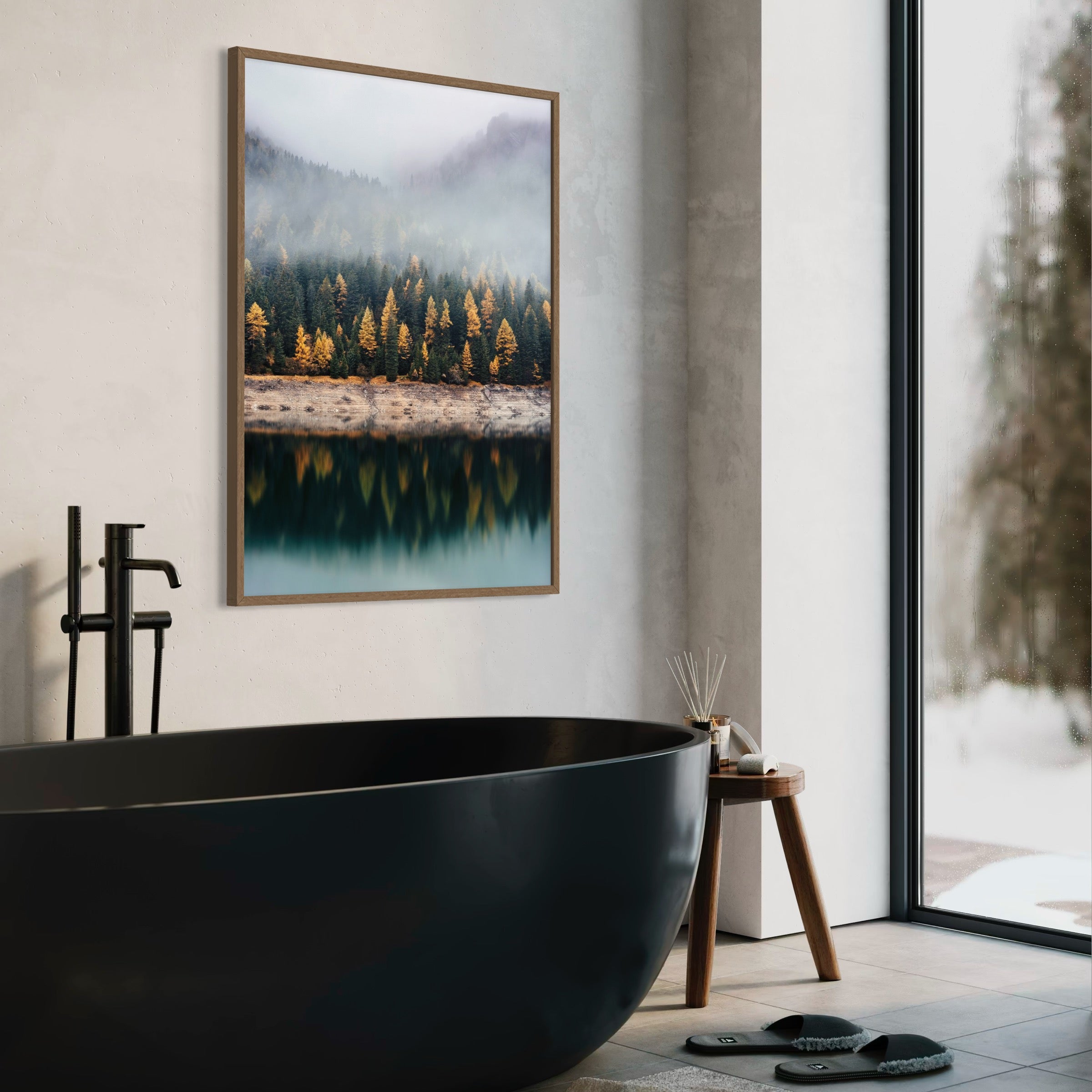 Tranquil Fall Waters - Moderno Wall Art